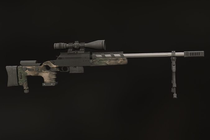 TPG-1 sniper rifle Low-poly 3D model