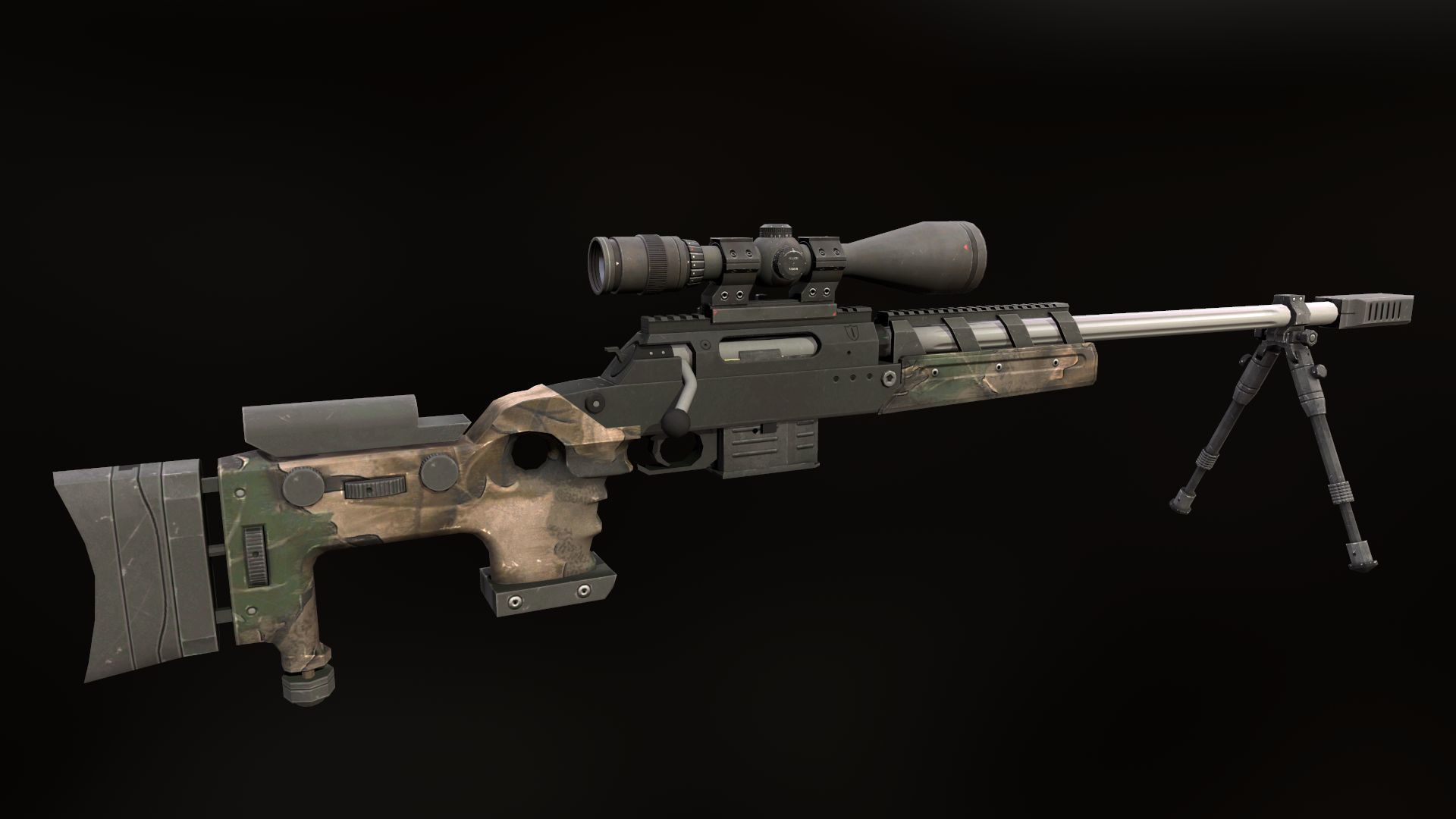 TPG-1 sniper rifle Low-poly 3D model_7