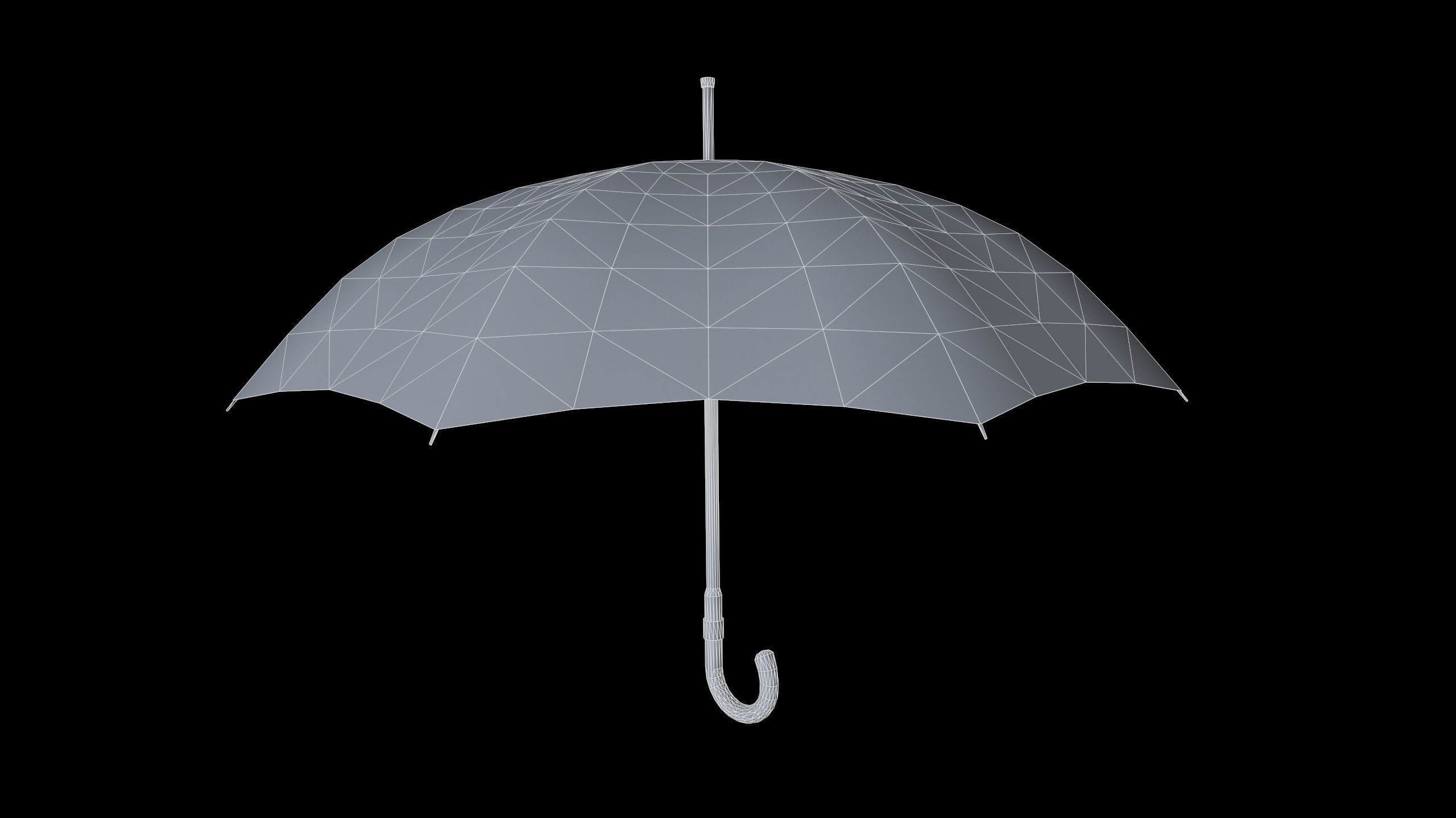 Umbrella - Open - PBR Textured Low-poly 3D model_9