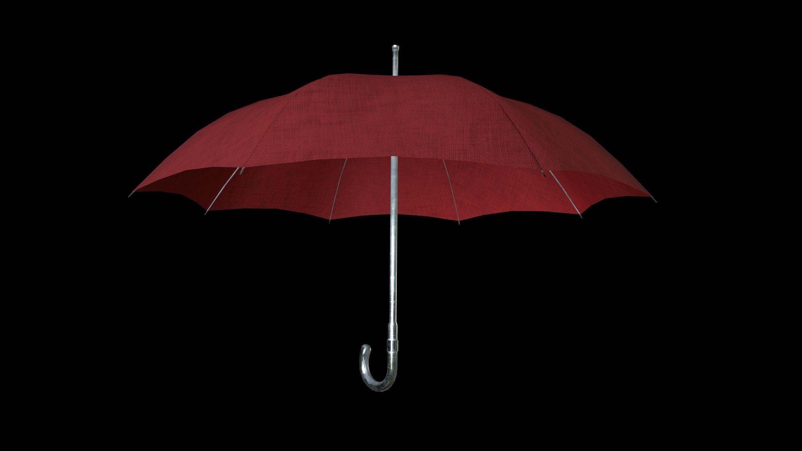 Umbrella - Open - PBR Textured Low-poly 3D model_3