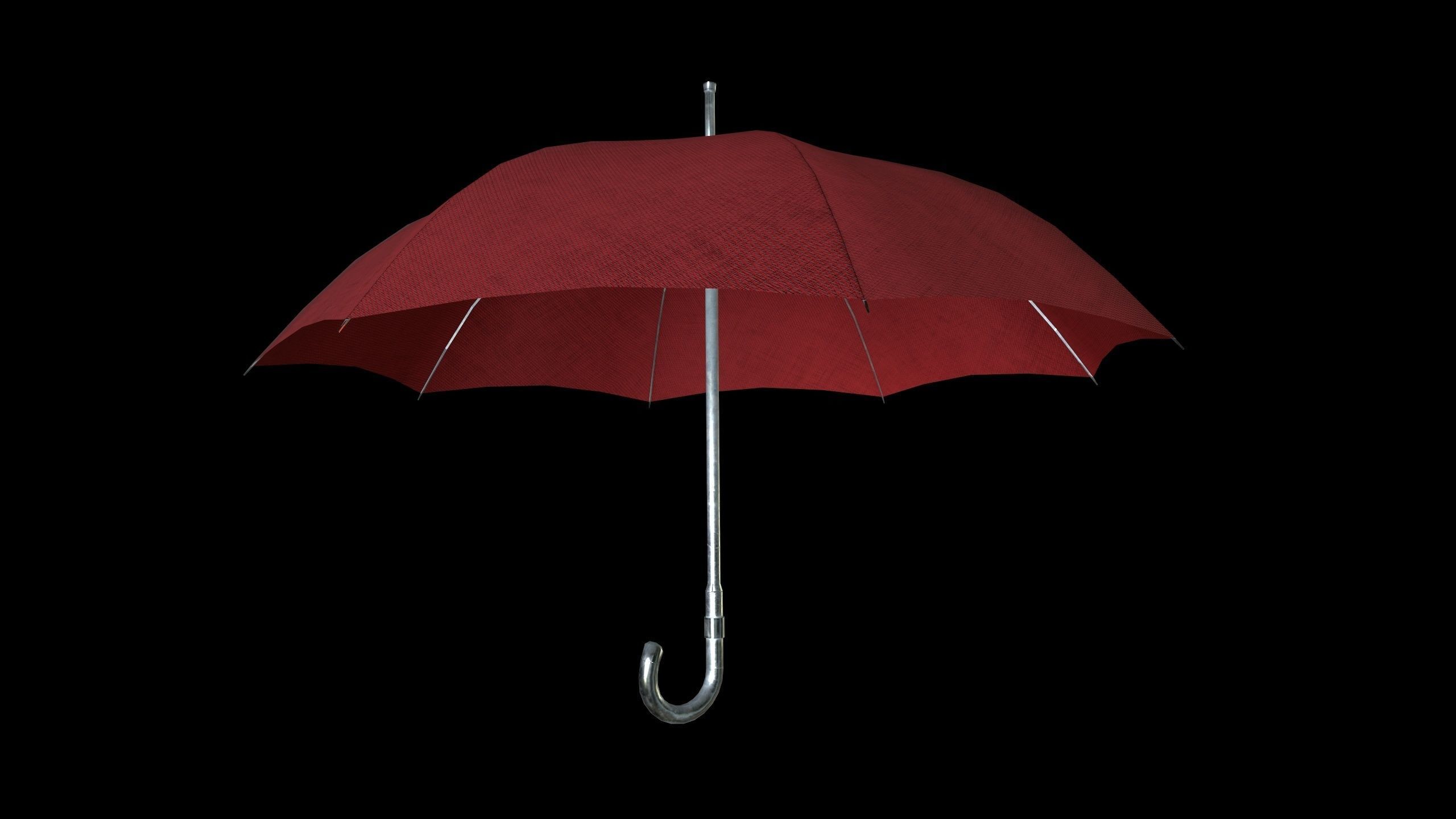 Umbrella - Open - PBR Textured Low-poly 3D model_4
