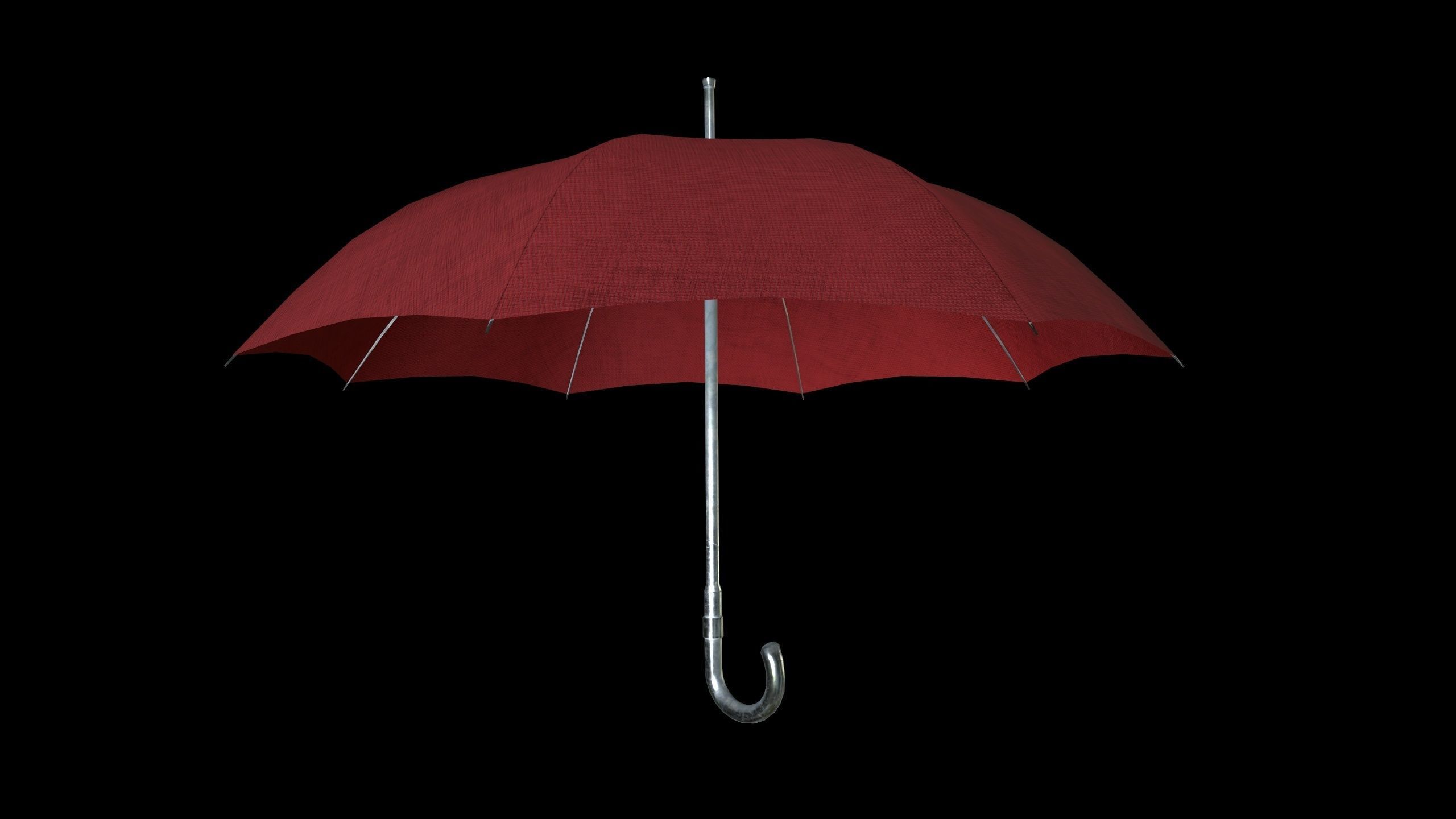 Umbrella - Open - PBR Textured Low-poly 3D model_8