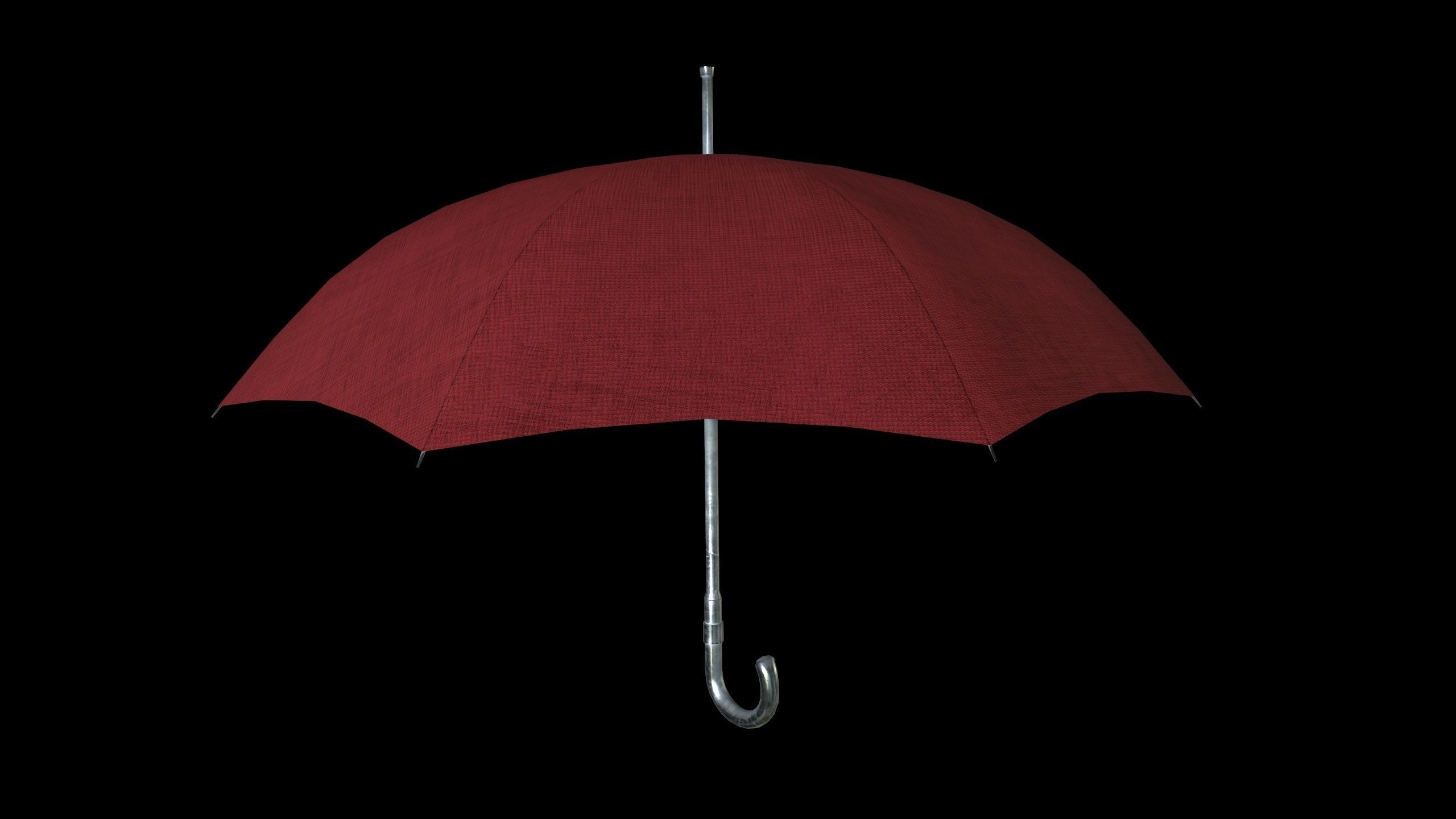 Umbrella - Open - PBR Textured Low-poly 3D model_5