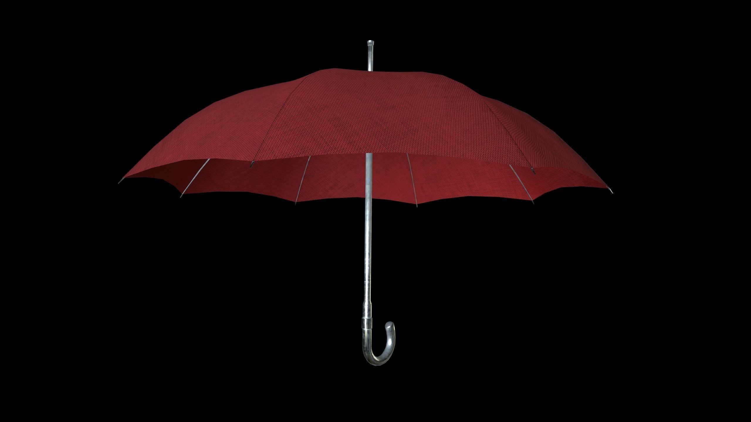 Umbrella - Open - PBR Textured Low-poly 3D model_2