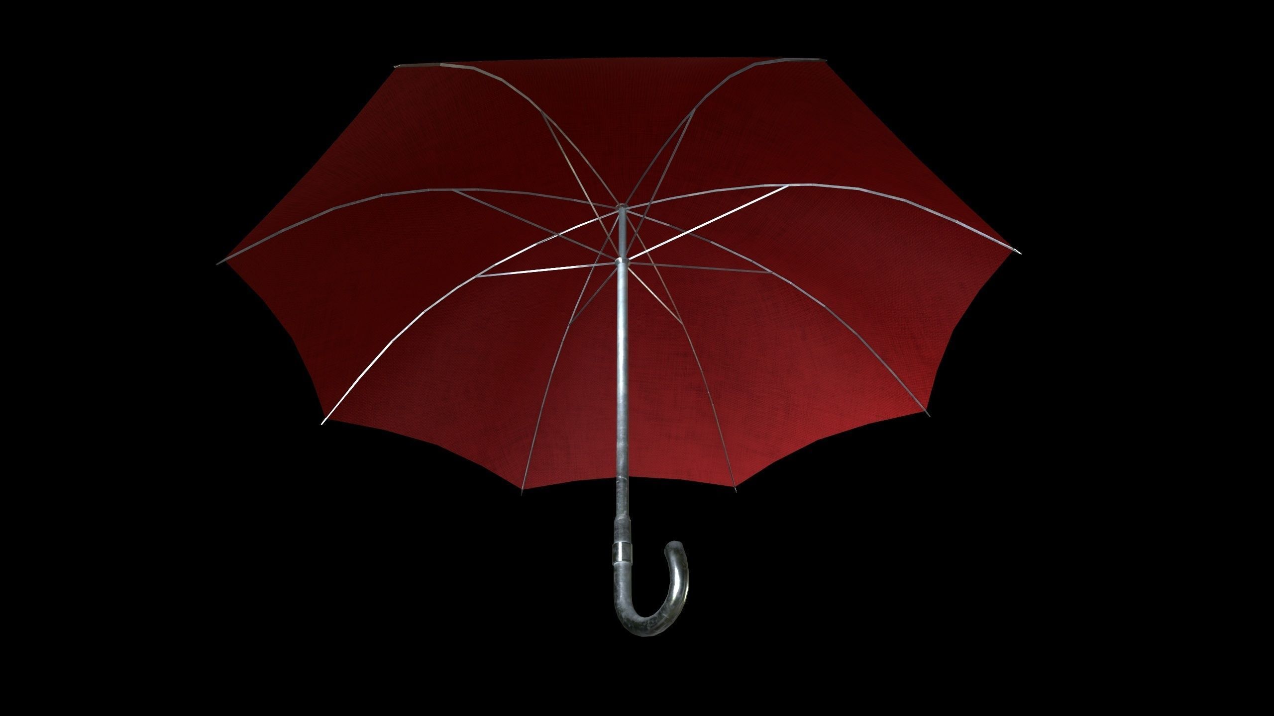 Umbrella - Open - PBR Textured Low-poly 3D model_7