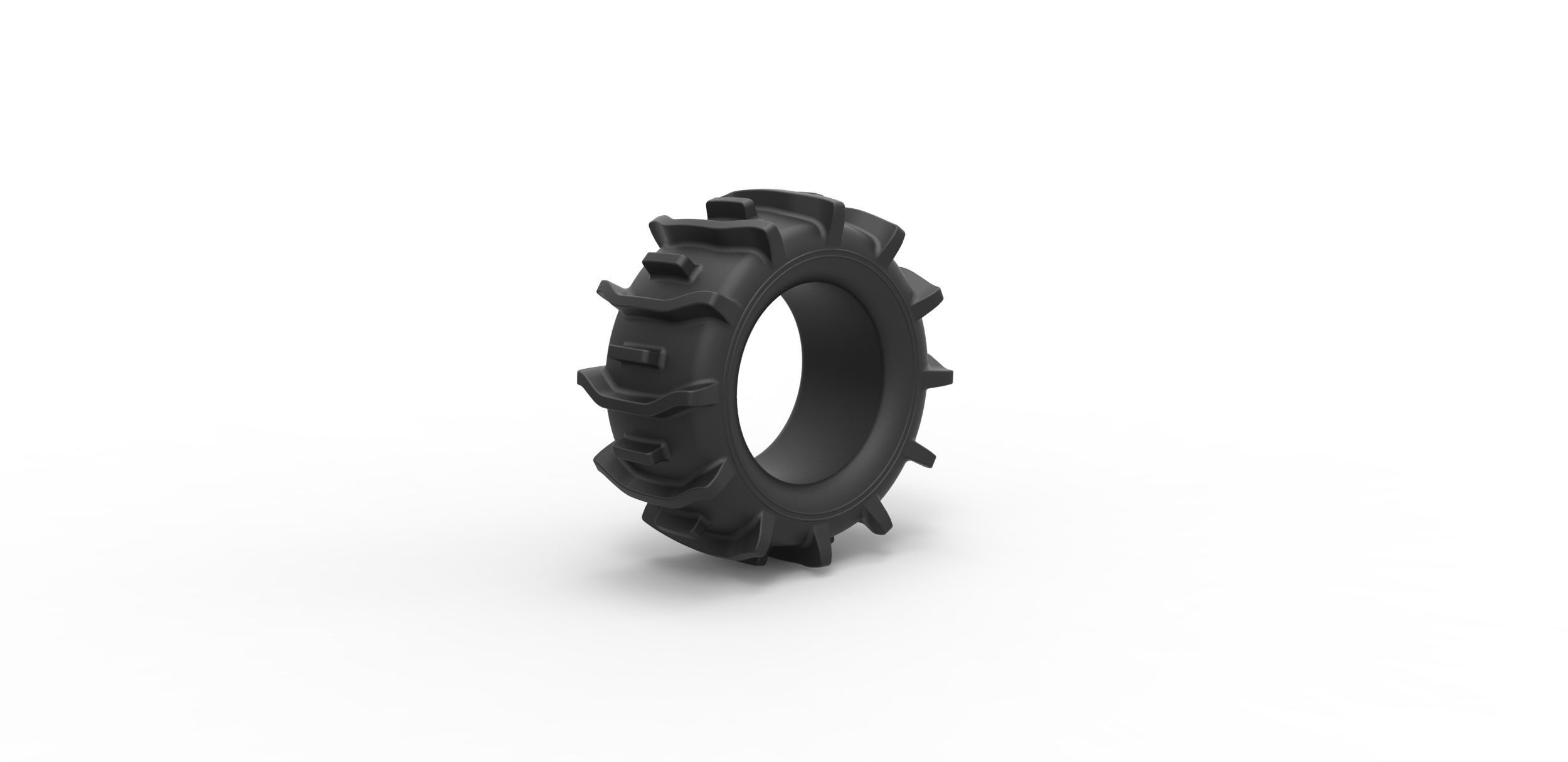 Offroad tire 20 Scale 1 to 25 3D print model_1
