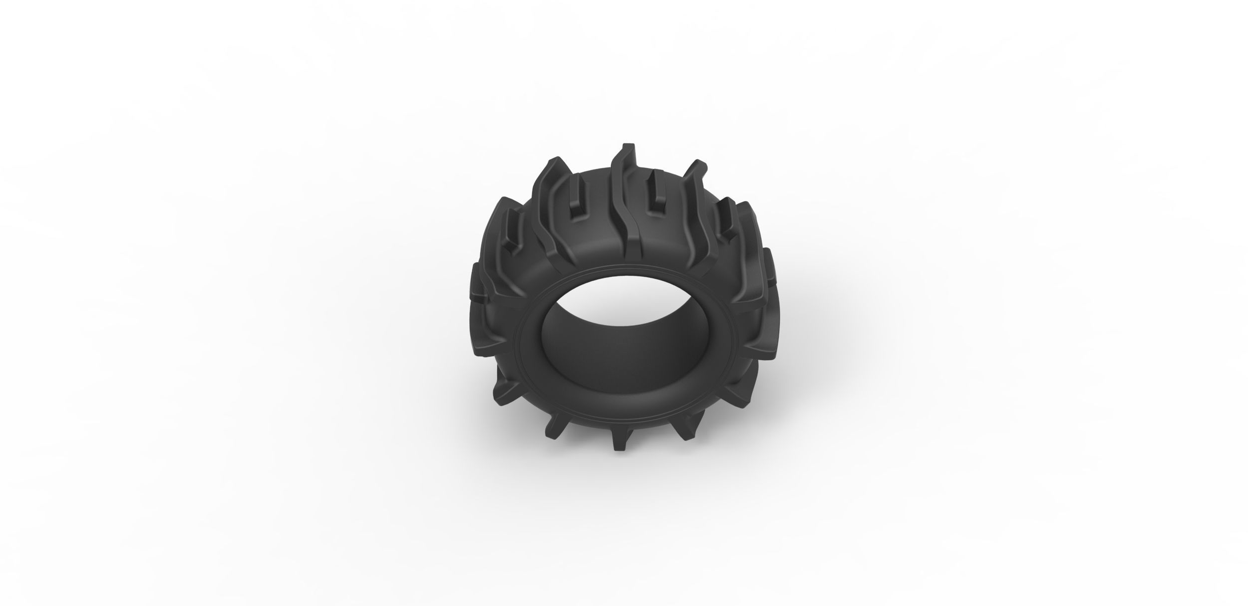 Offroad tire 20 Scale 1 to 25 3D print model_5