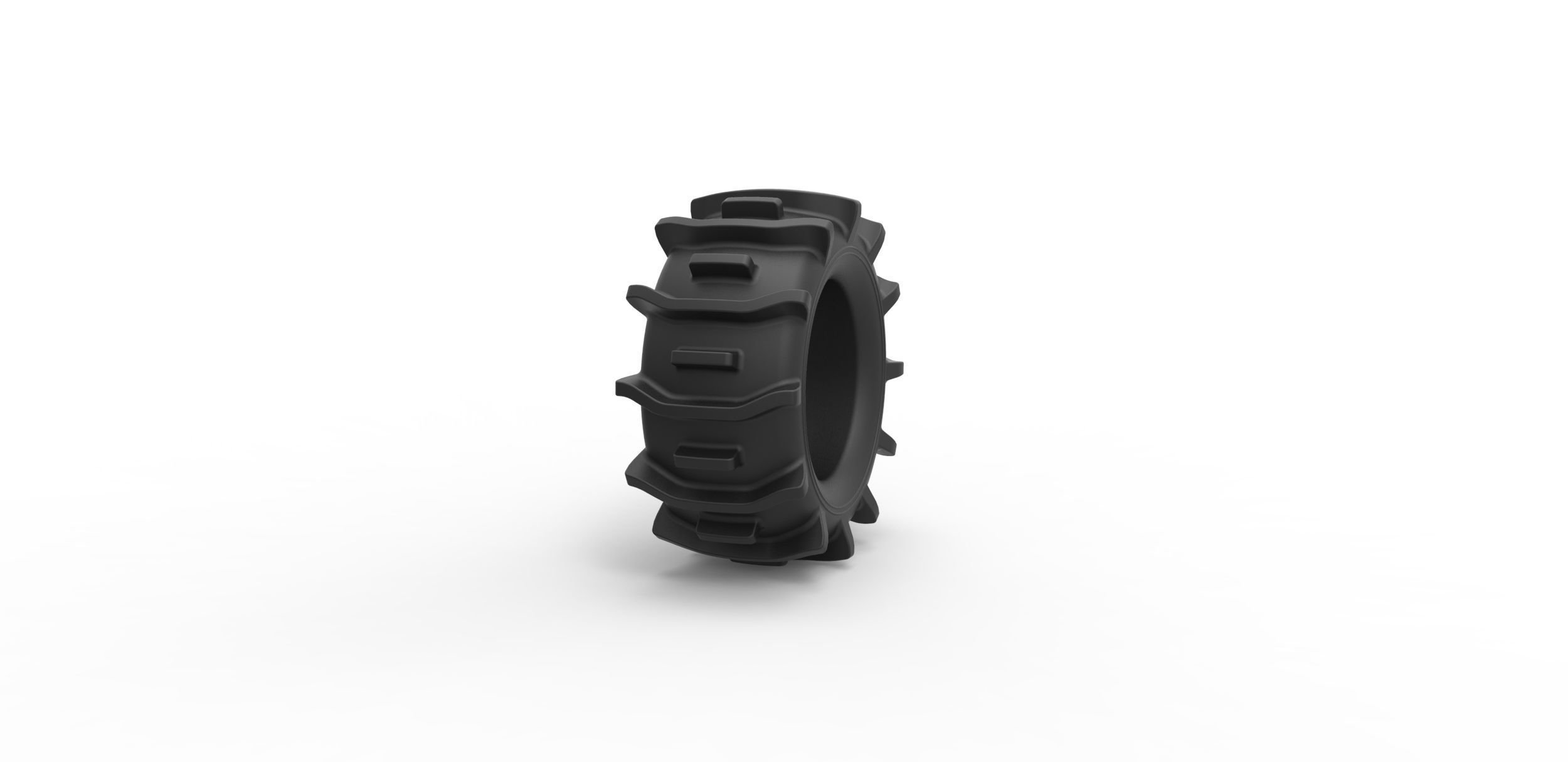Offroad tire 20 Scale 1 to 25 3D print model_2