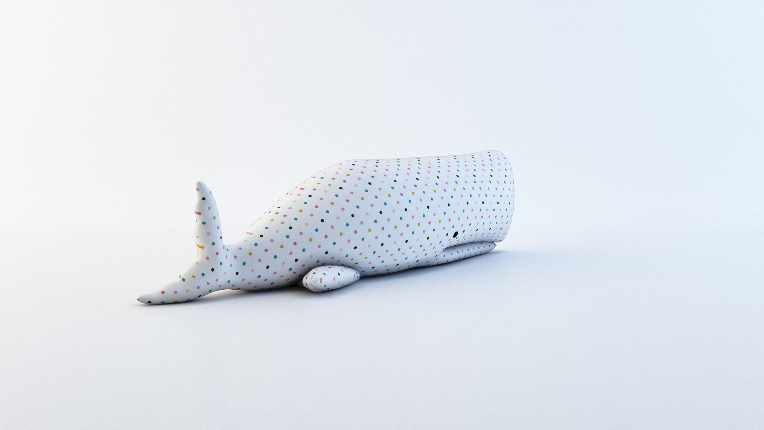 Plush Whale Low-poly 3D model_3