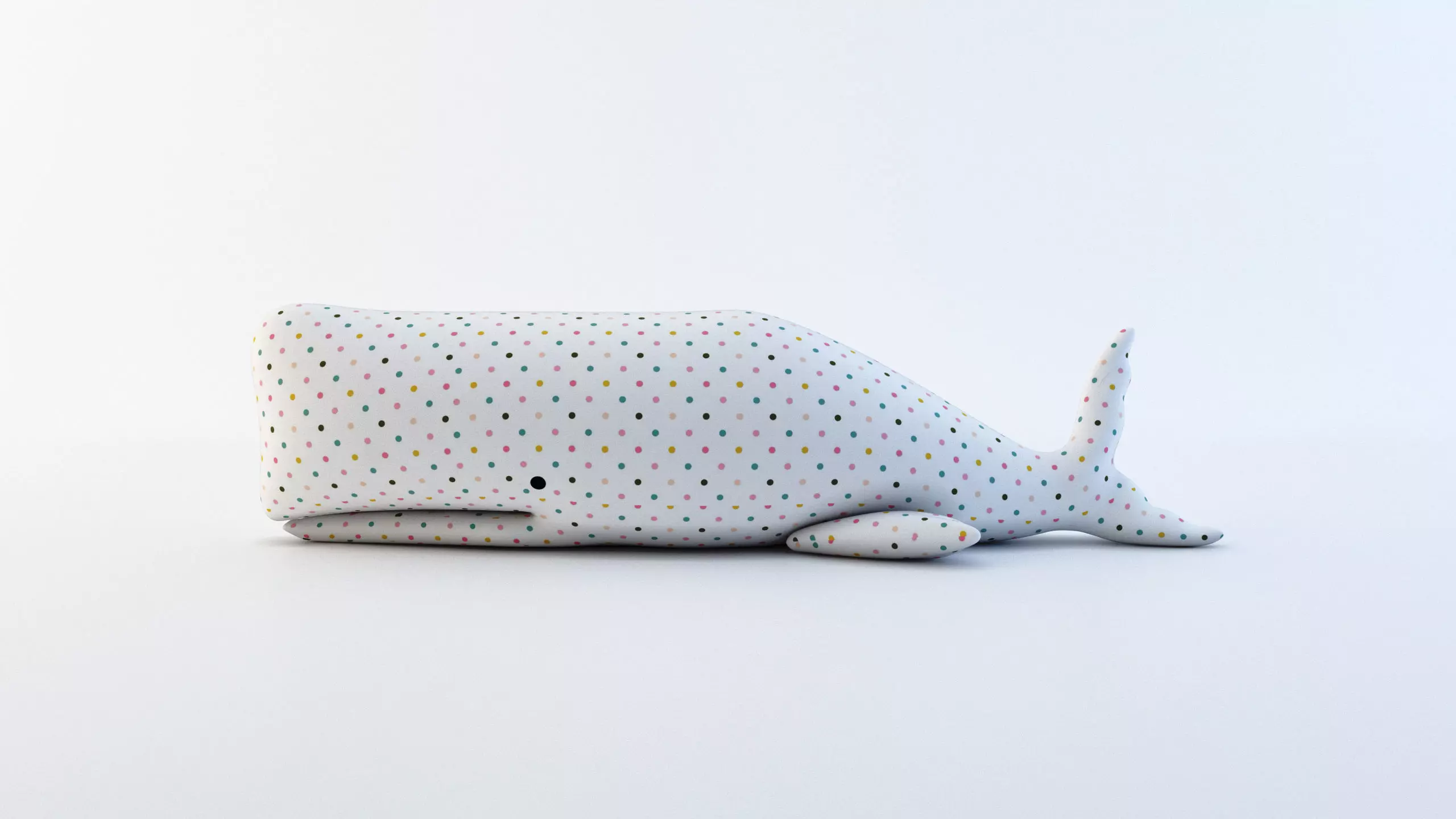 Plush Whale Low-poly 3D model_0
