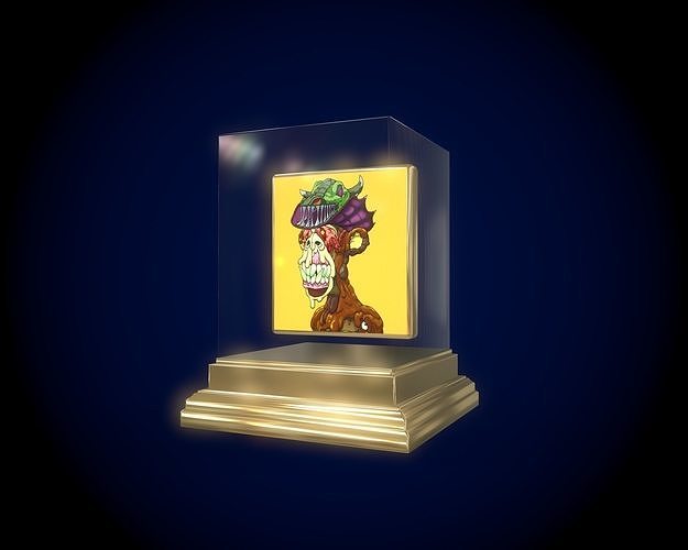 Mutant Ape 17 Gold Club Low-poly 3D model