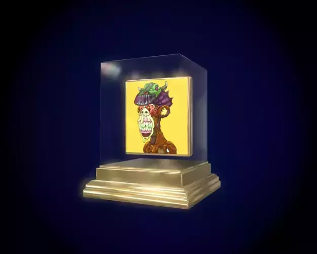Mutant Ape 17 Gold Club Low-poly 3D model