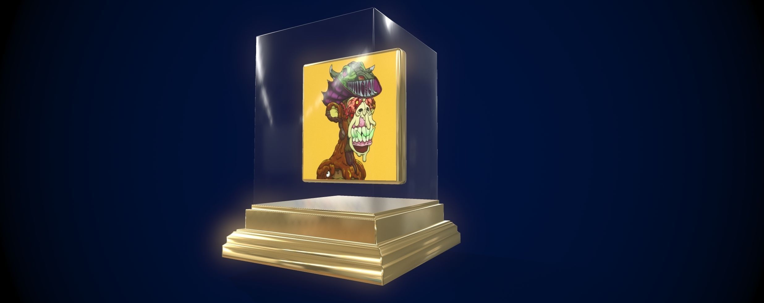 Mutant Ape 17 Gold Club Low-poly 3D model_4