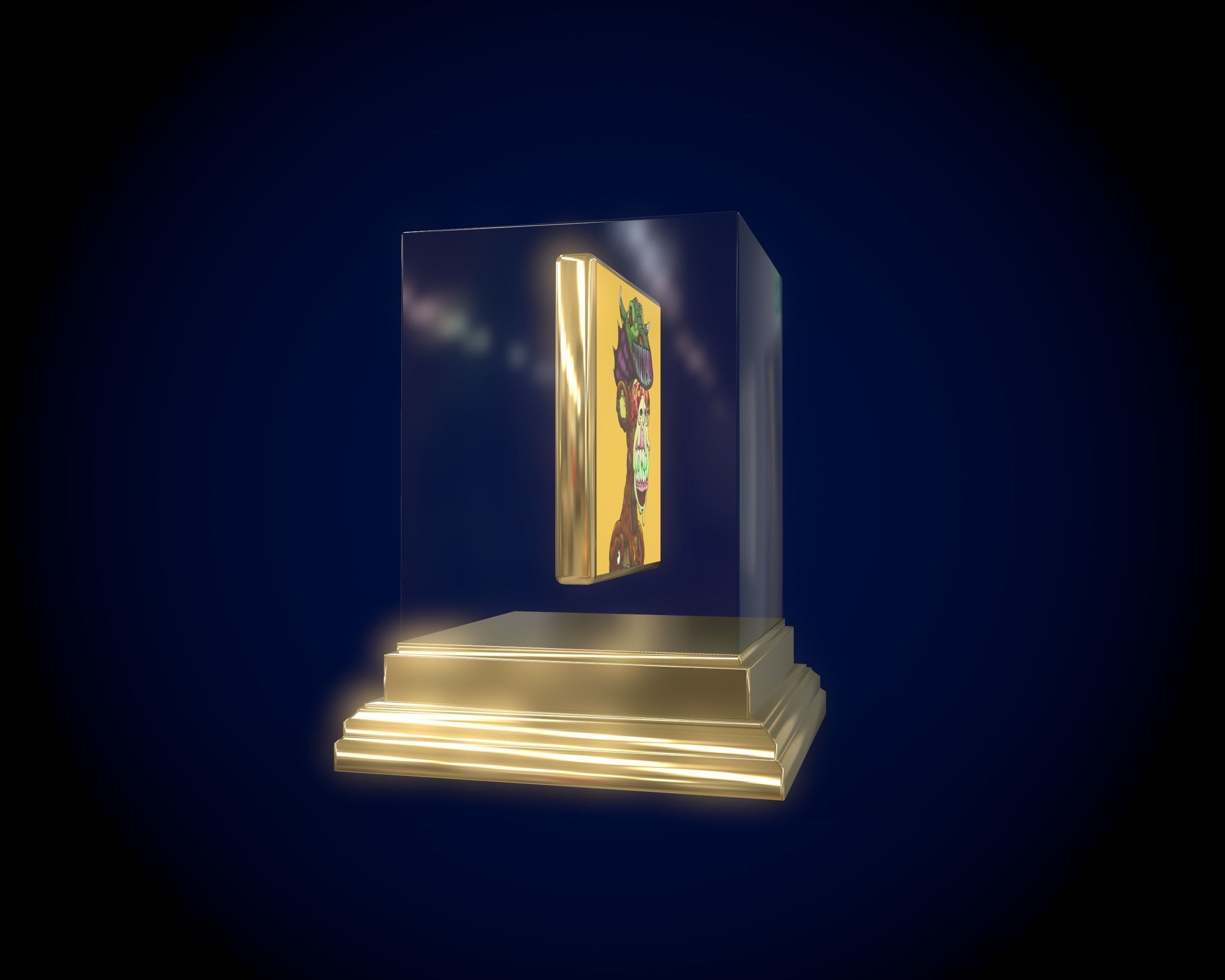 Mutant Ape 17 Gold Club Low-poly 3D model_7