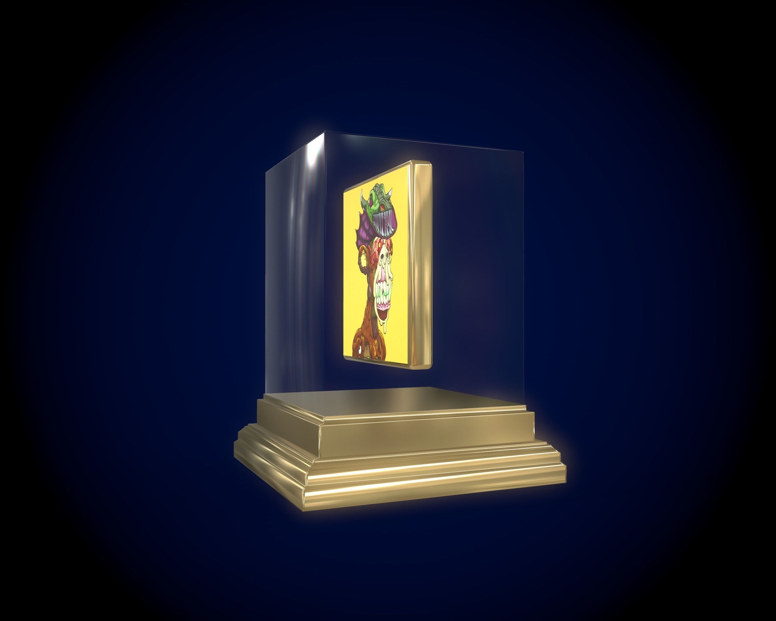 Mutant Ape 17 Gold Club Low-poly 3D model_6