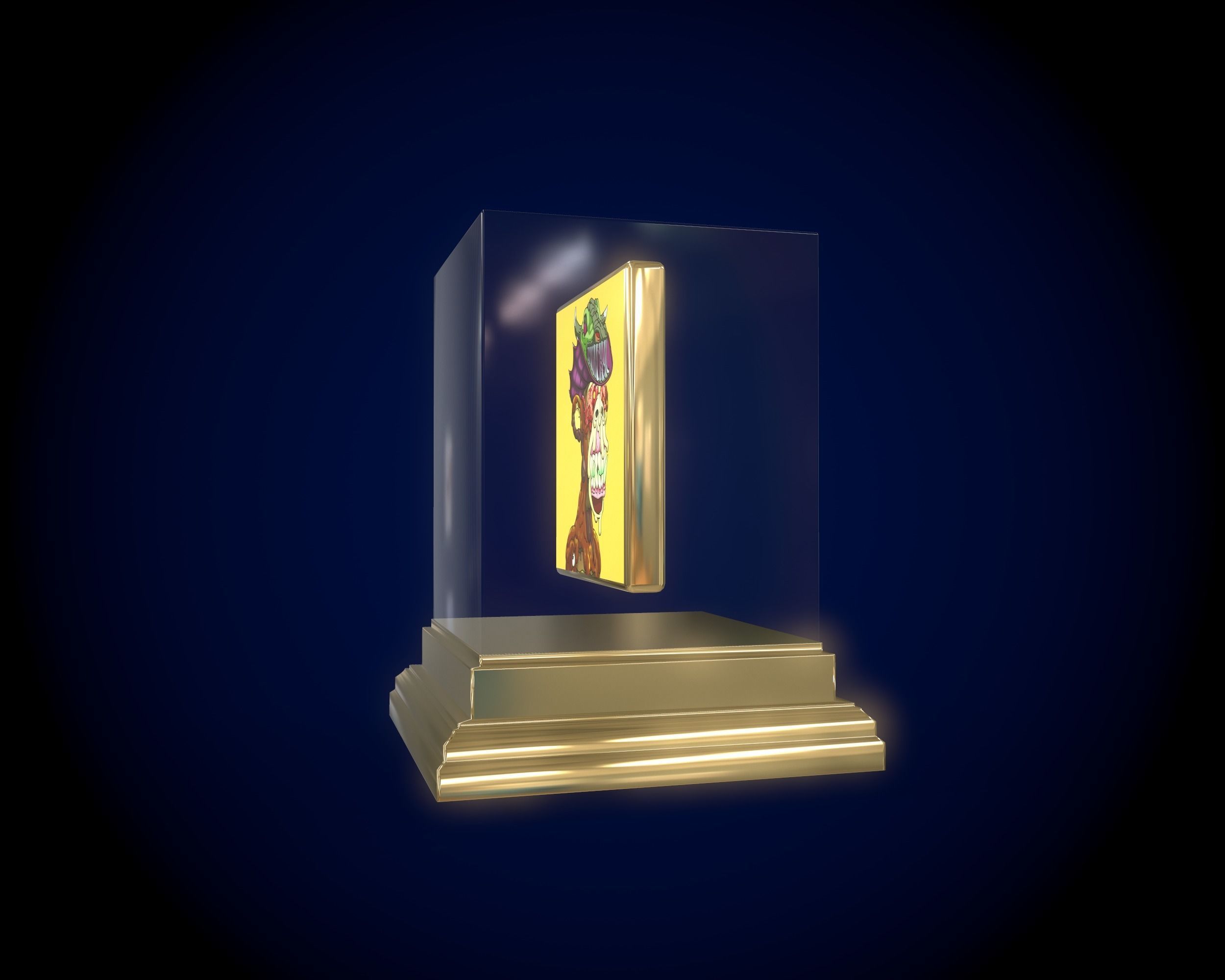 Mutant Ape 17 Gold Club Low-poly 3D model_5