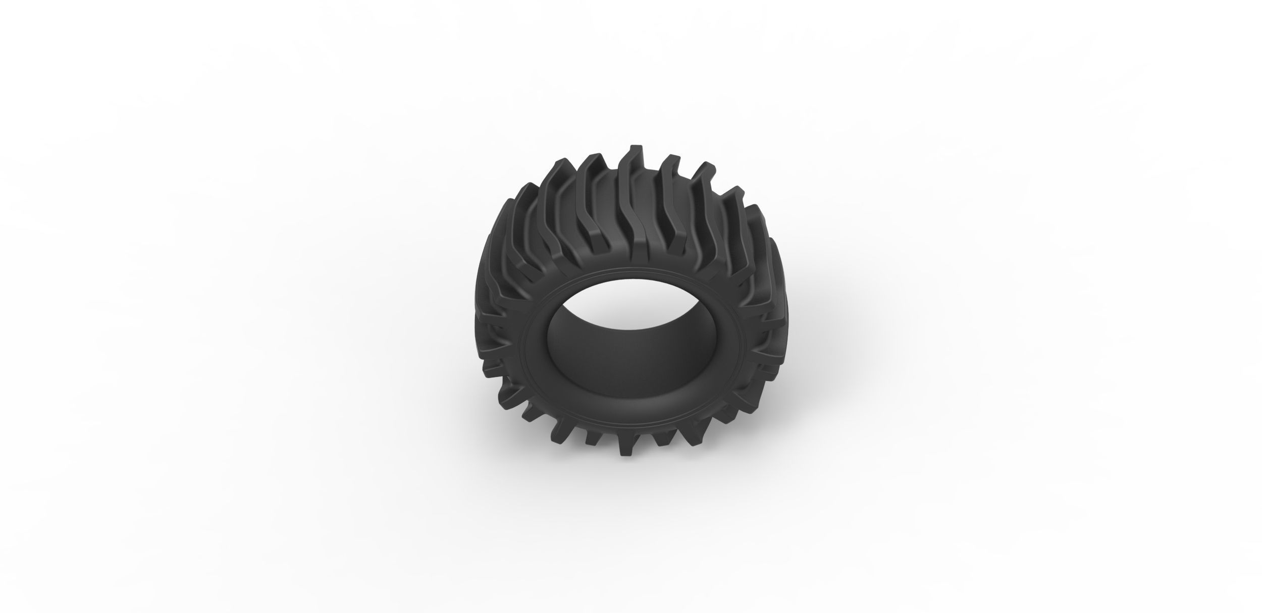 Offroad tire 21 Scale 1 to 25 3D print model_5