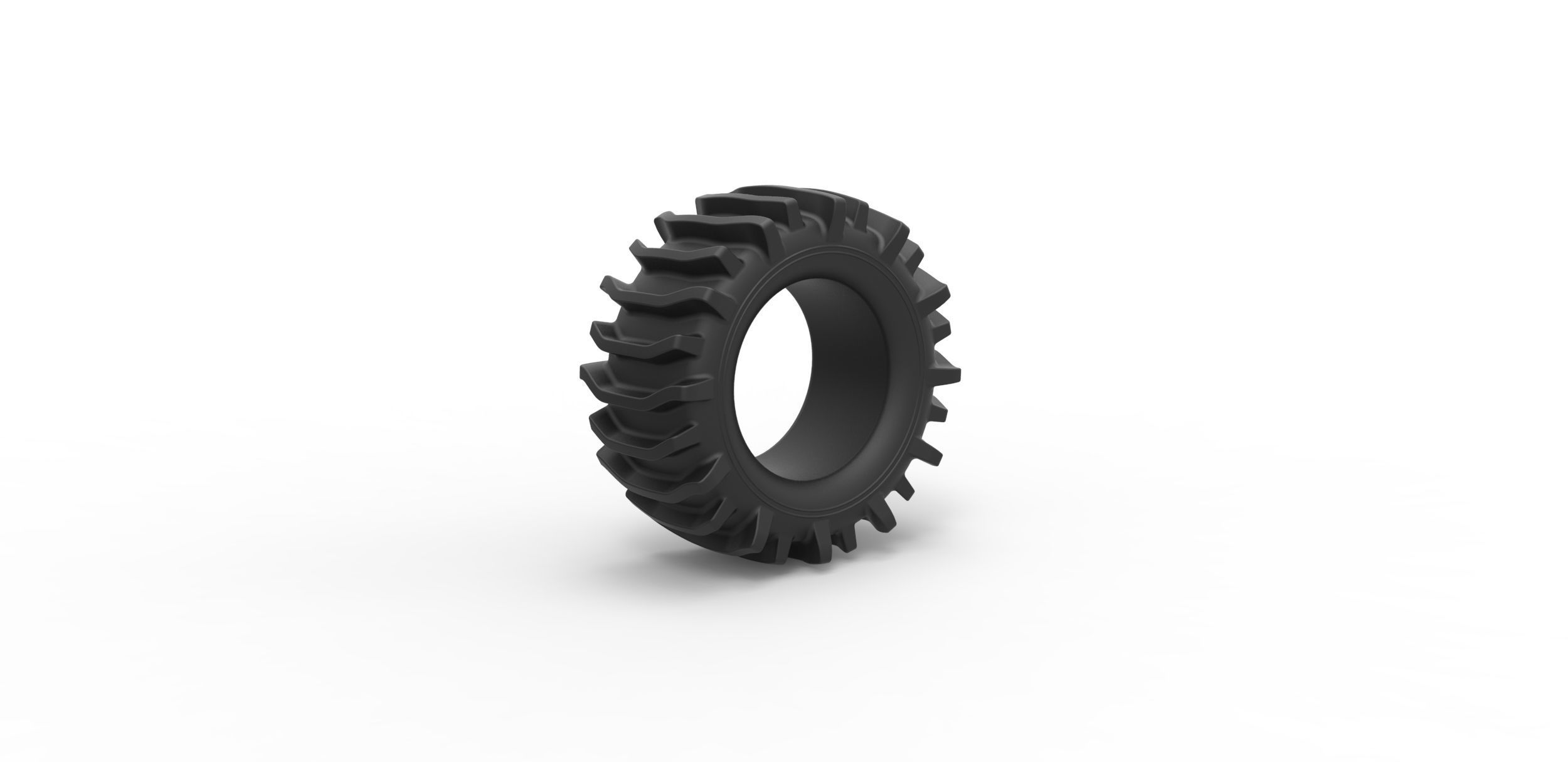Offroad tire 21 Scale 1 to 25 3D print model_1