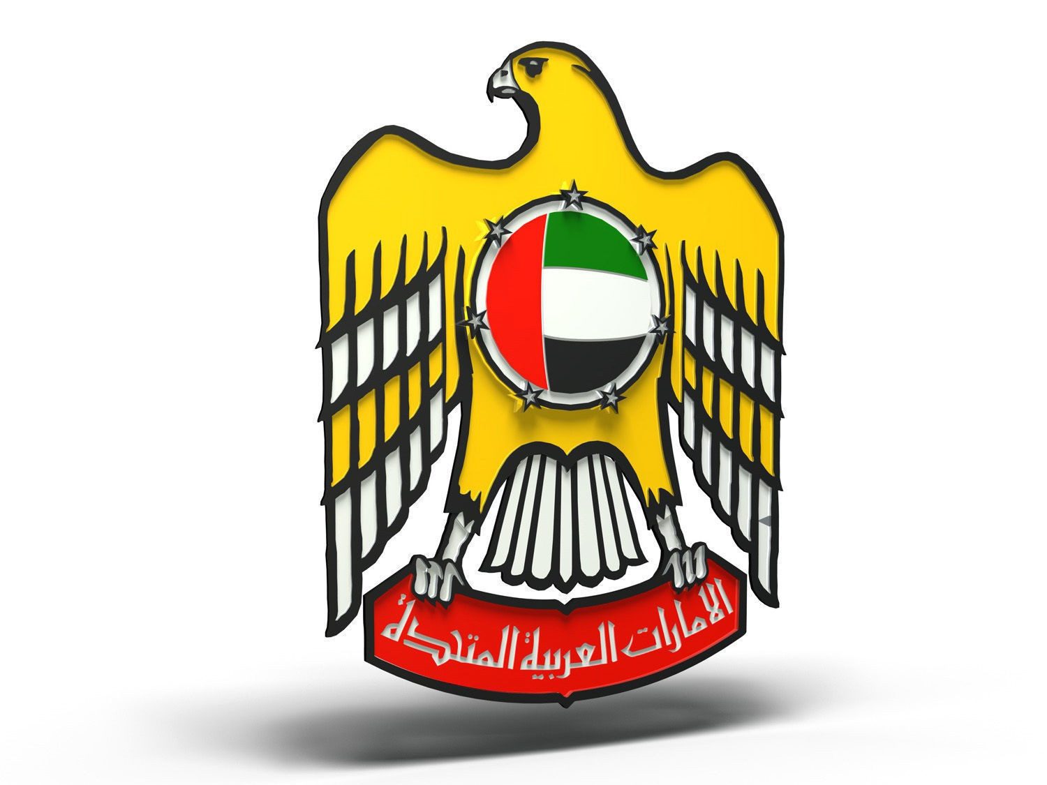 Emblem of the United Arab Emirates  3D model_1