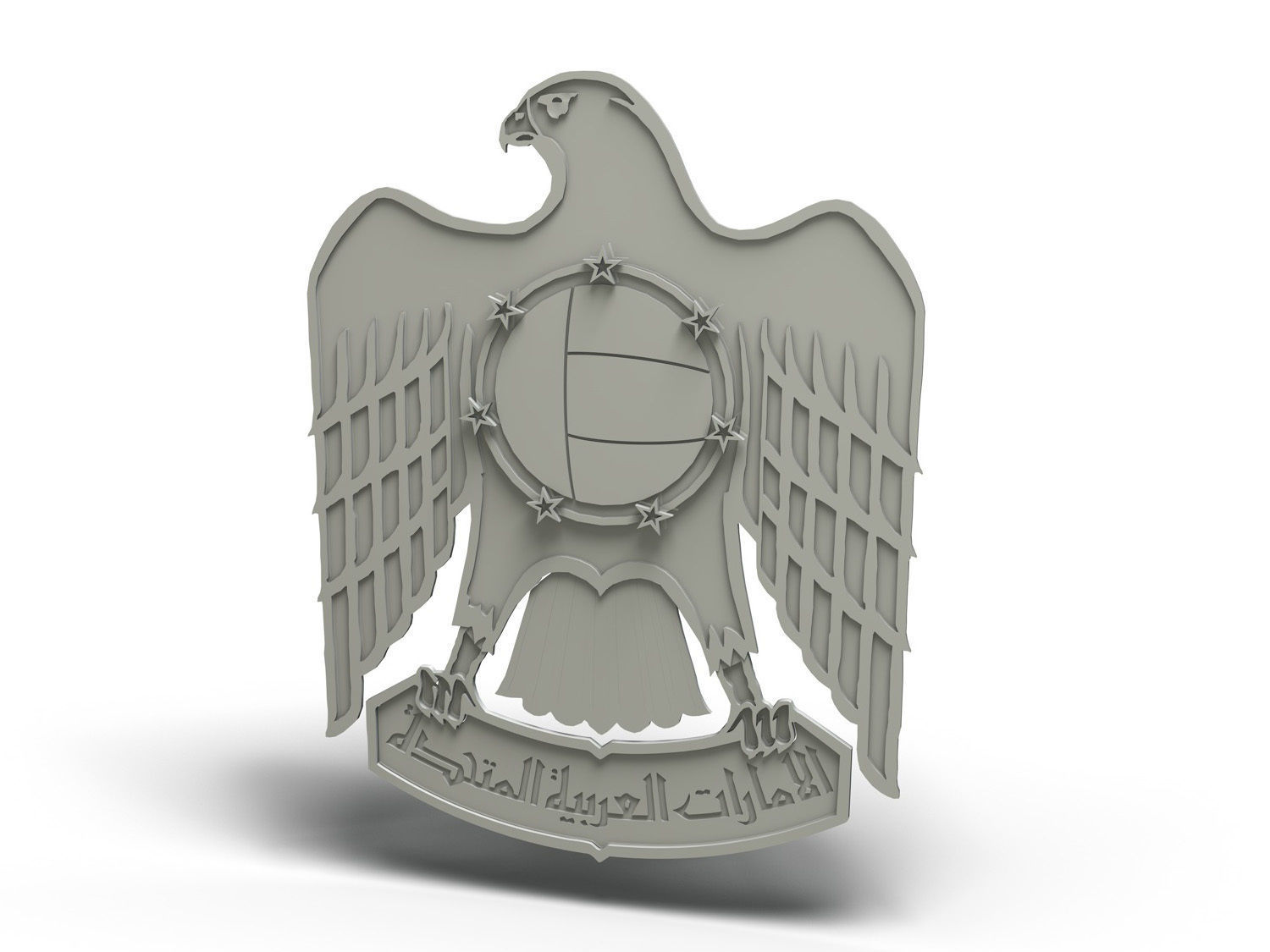 Emblem of the United Arab Emirates  3D model_4