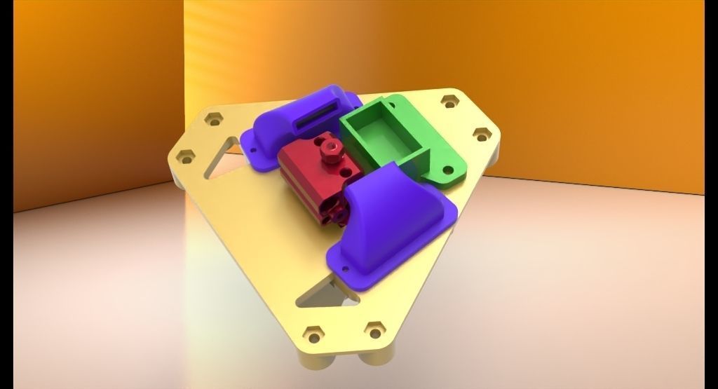 mosquito effector  V6 holder magballs 3D print model_2