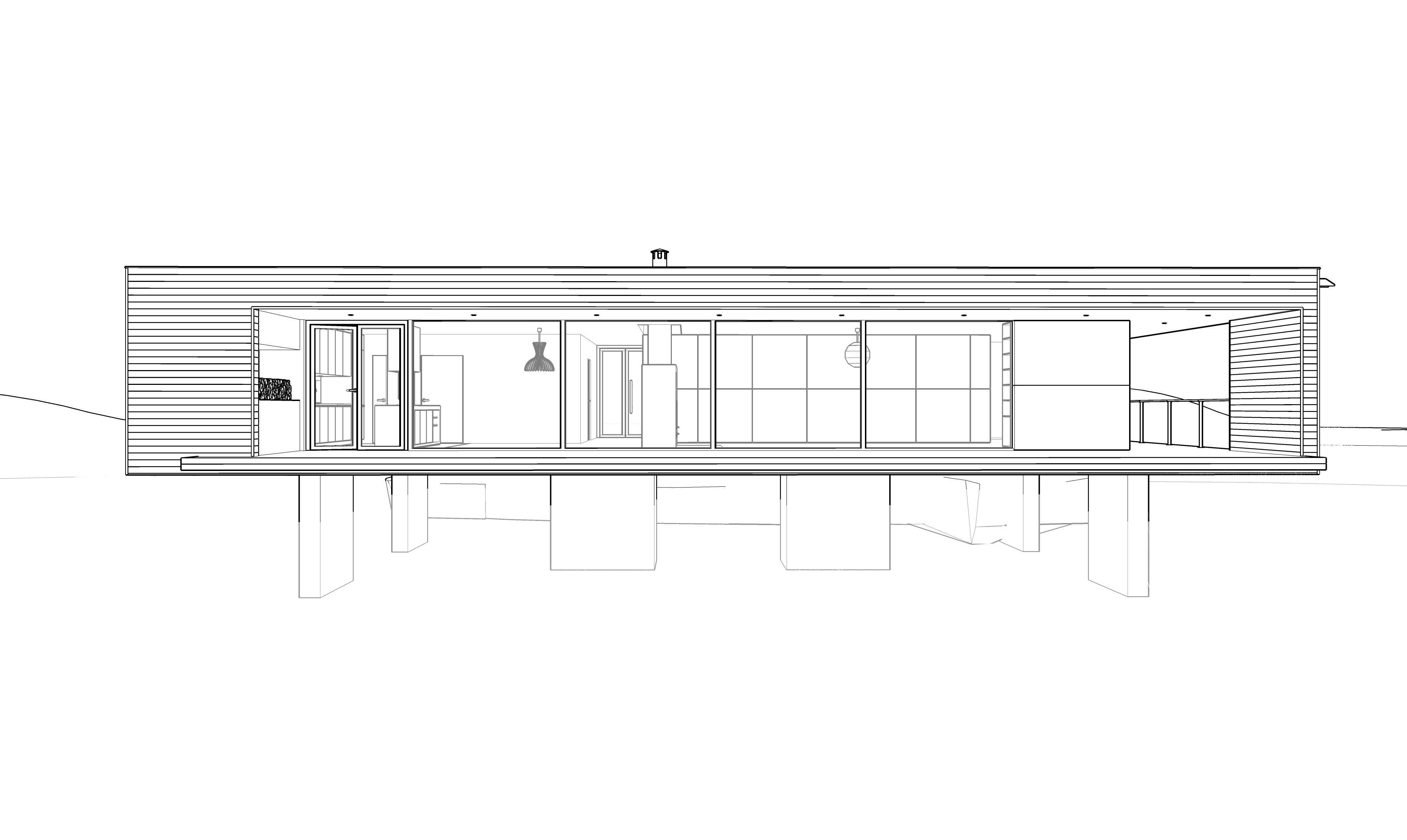 Modern Lake House 3D model_6