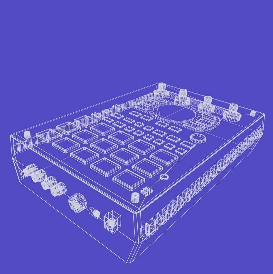 Roland SP 404 Low-poly 3D model_5