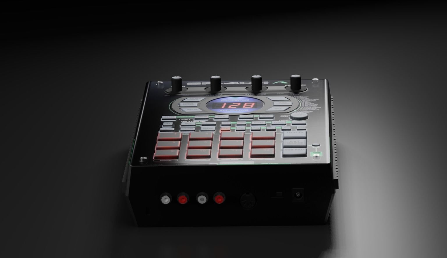 Roland SP 404 Low-poly 3D model_2