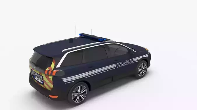 Gendarmerie Peugeot 5008  3D model