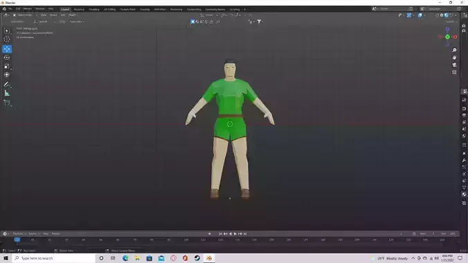 lowpoly man person