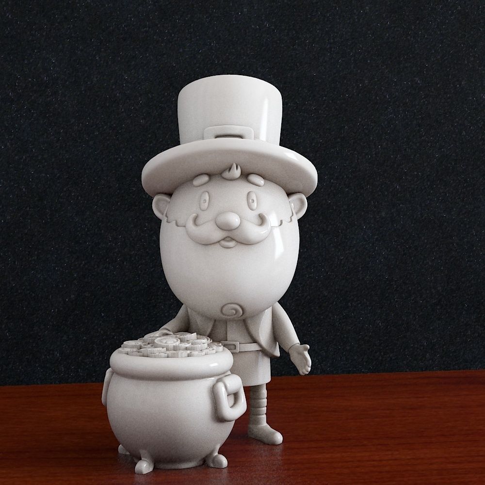 St Patrick Elf Treefoil 3D print model_1