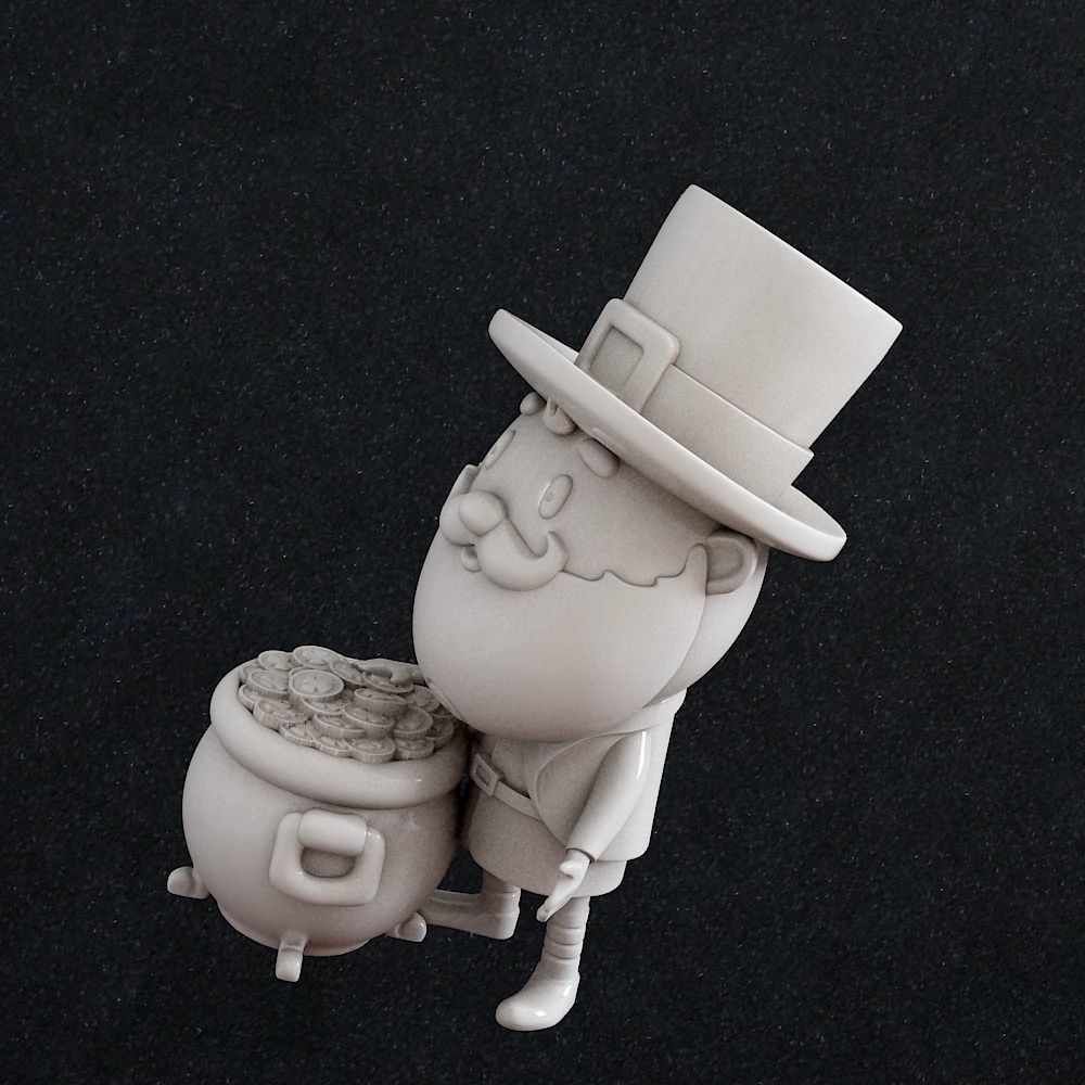 St Patrick Elf Treefoil 3D print model_2