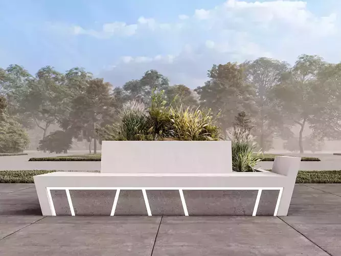 Street Flowerpot Bench