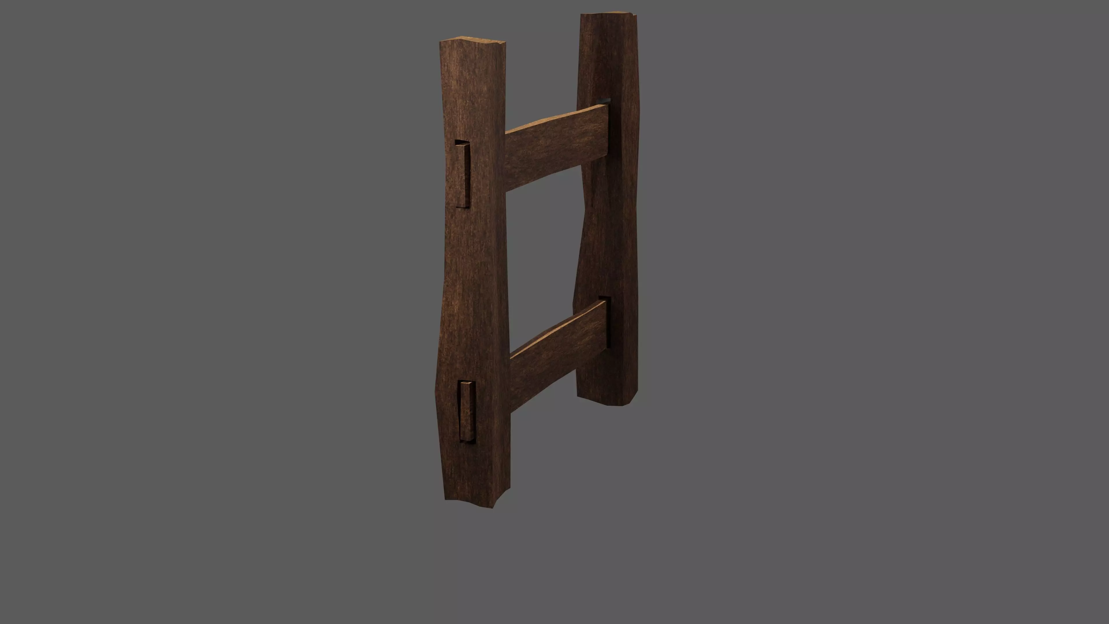 Rail Fence Free low-poly 3D model