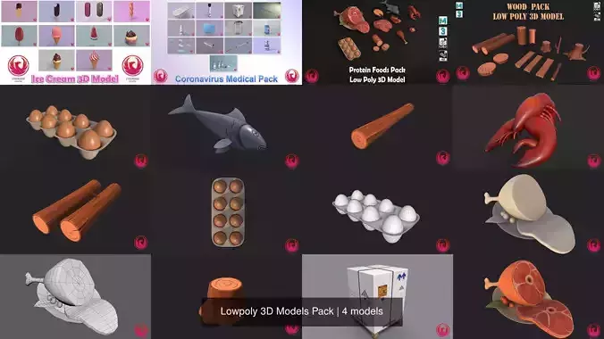 Lowpoly 3D Models Pack