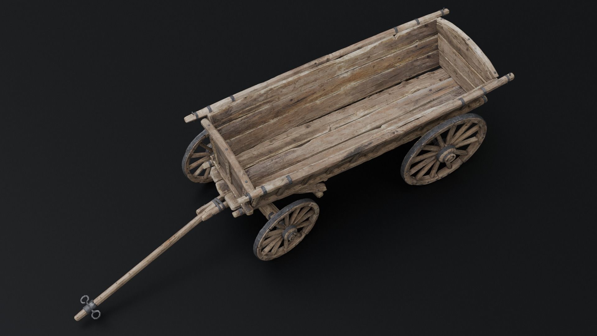 Wagon Medieval 3D model_2