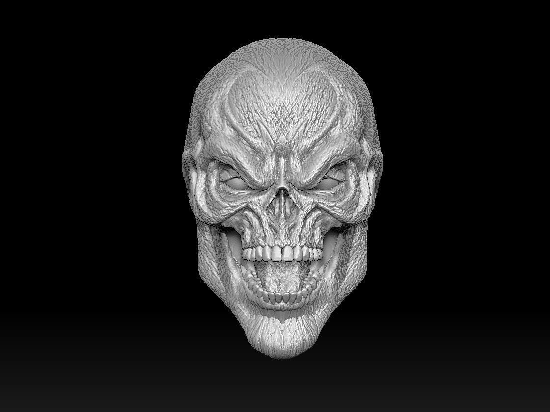 Spawn skull with different facial expressions 3D print model_4