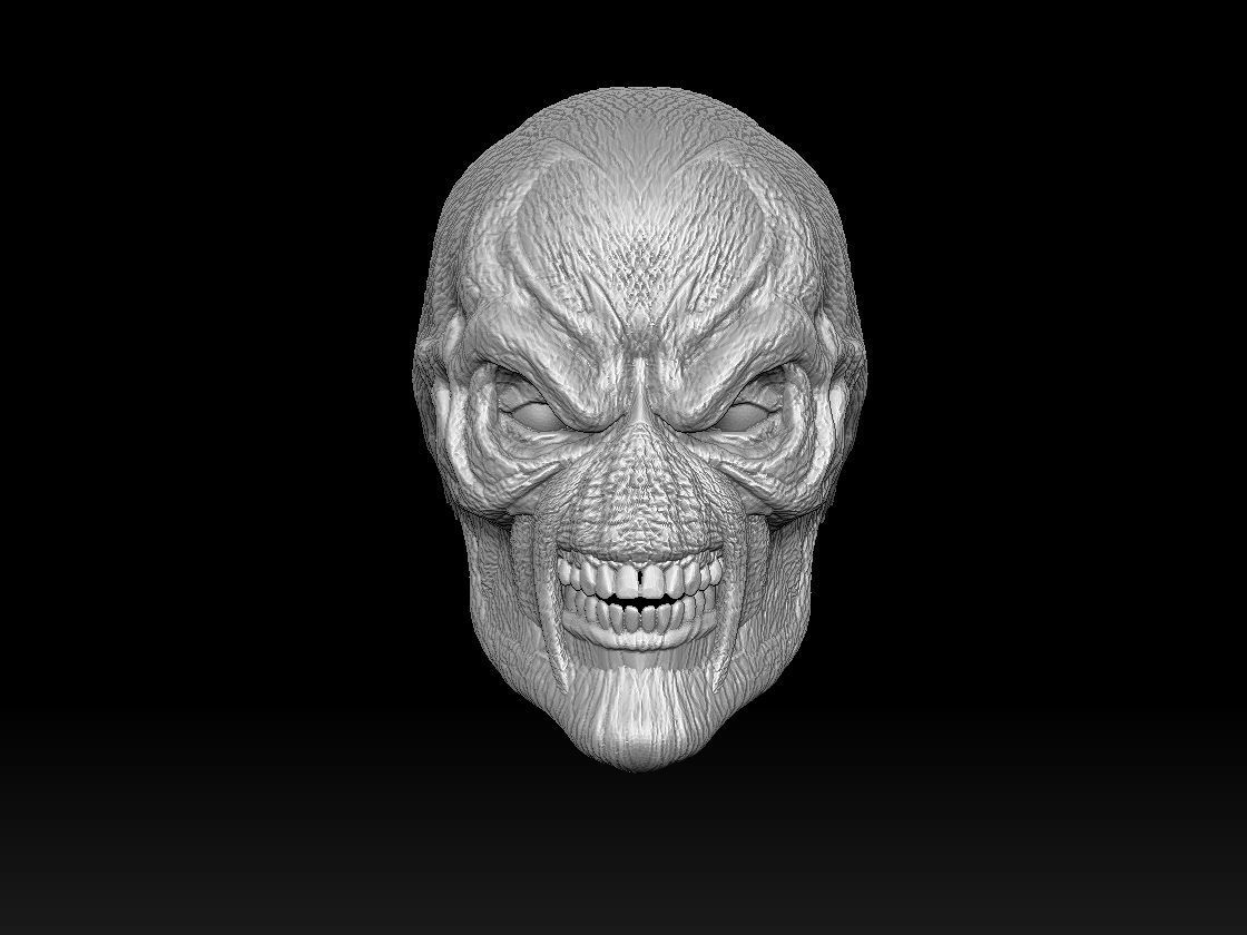 Spawn skull with different facial expressions 3D print model_6