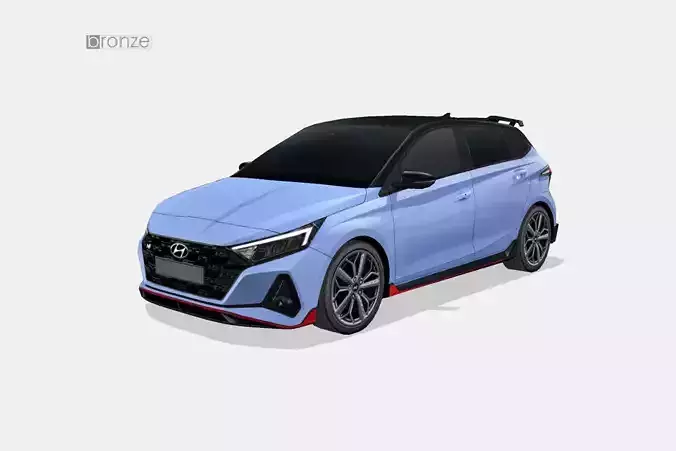 Hyundai i20 N 2021 Low-poly 3D model