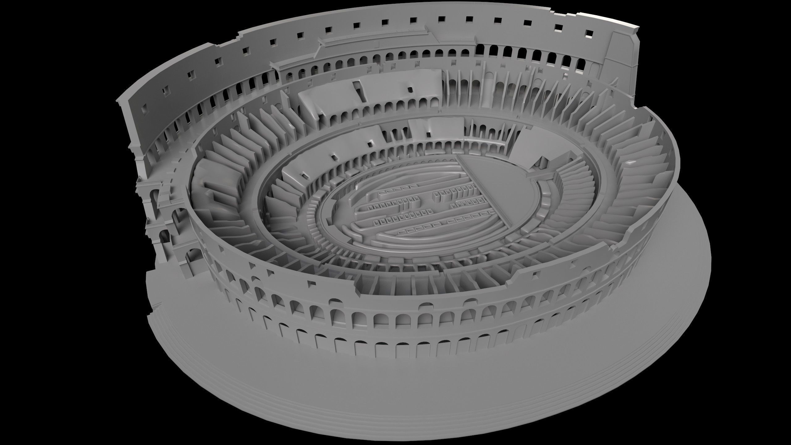 Colosseum Low-poly 3D model_1