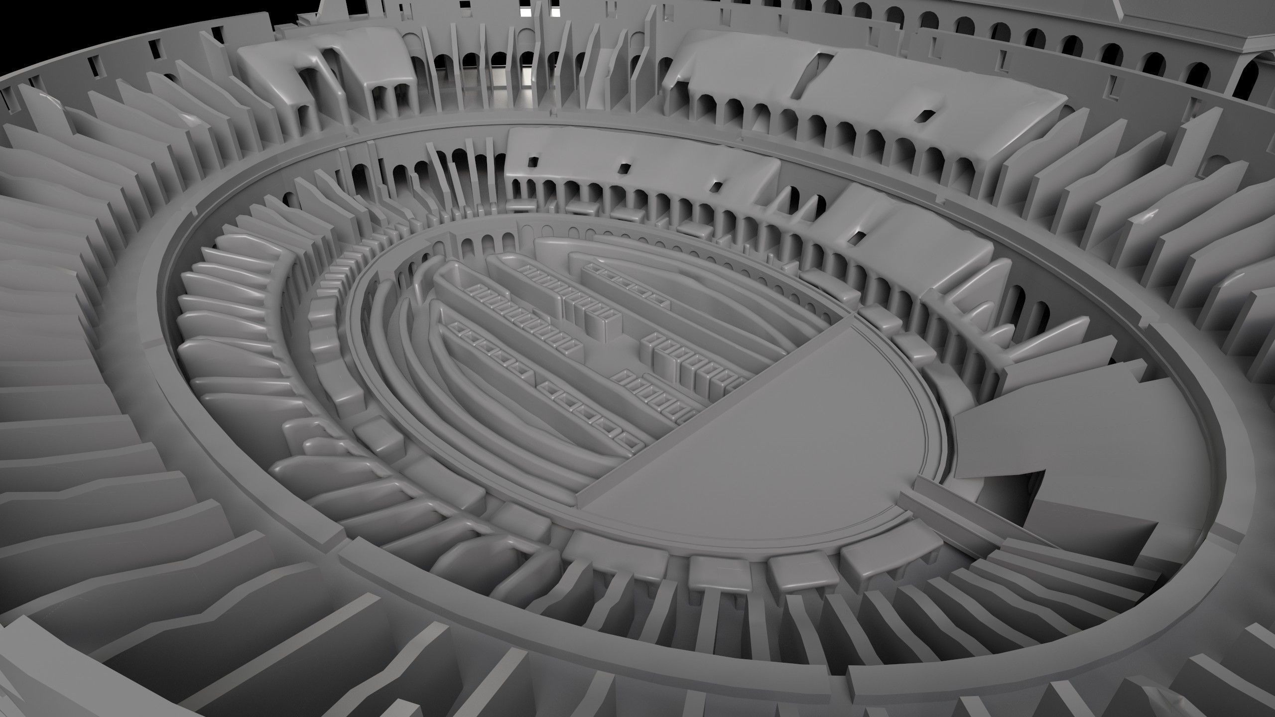 Colosseum Low-poly 3D model_10