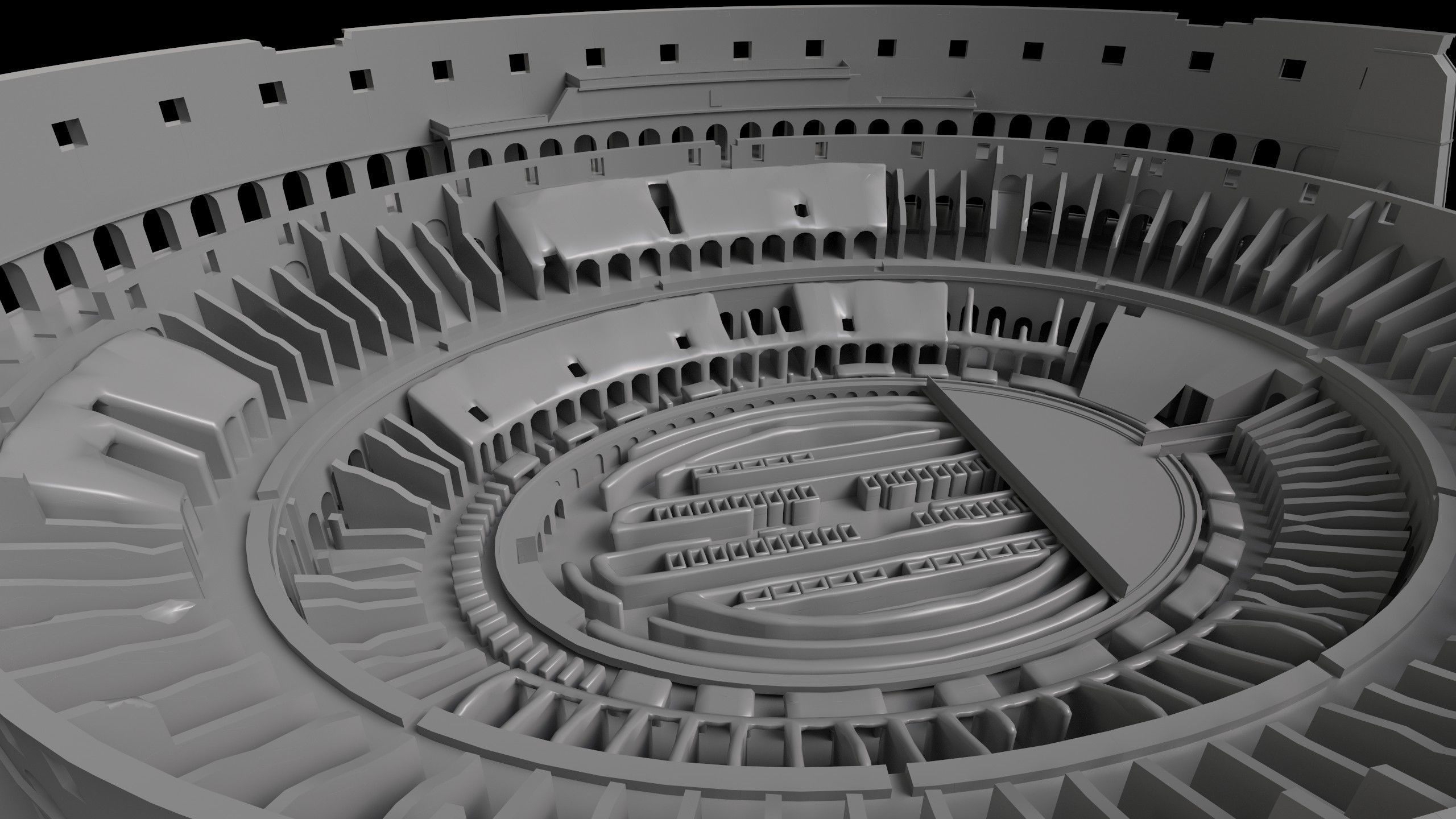 Colosseum Low-poly 3D model_11