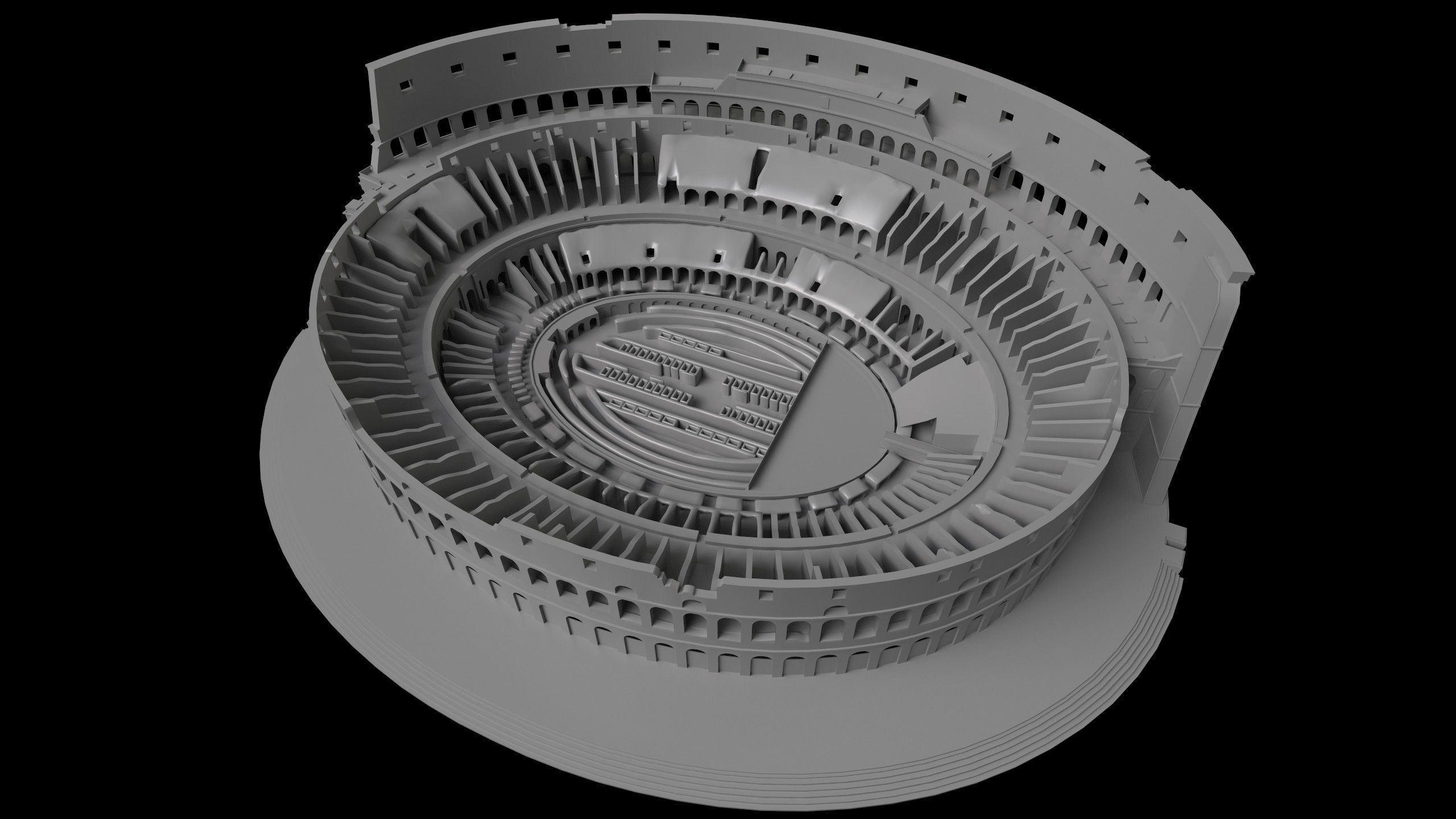 Colosseum Low-poly 3D model_2