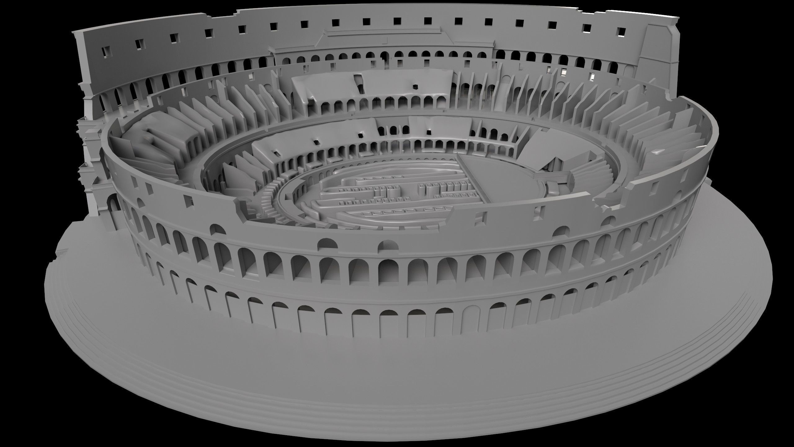 Colosseum Low-poly 3D model_7