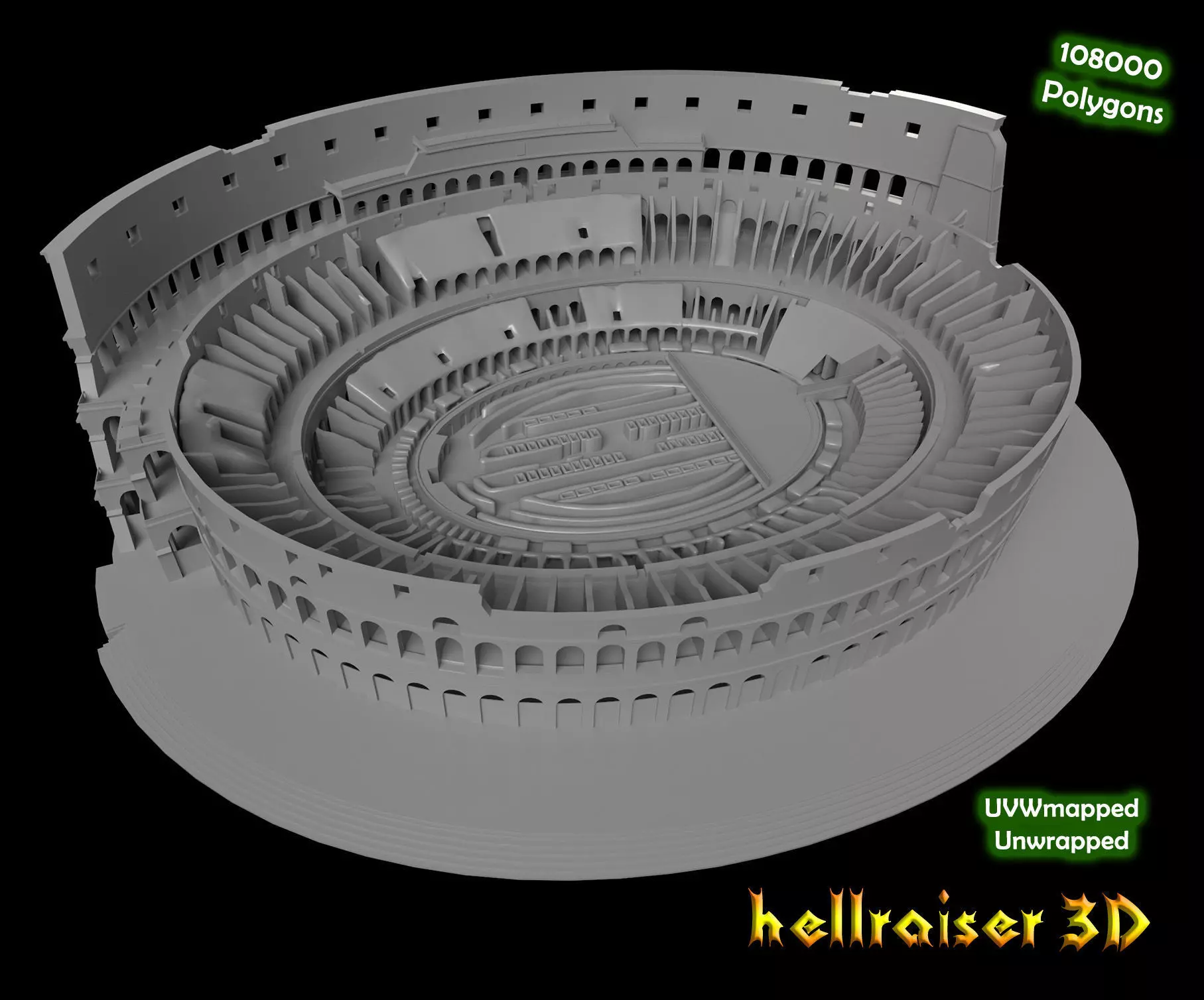 Colosseum Low-poly 3D model_0