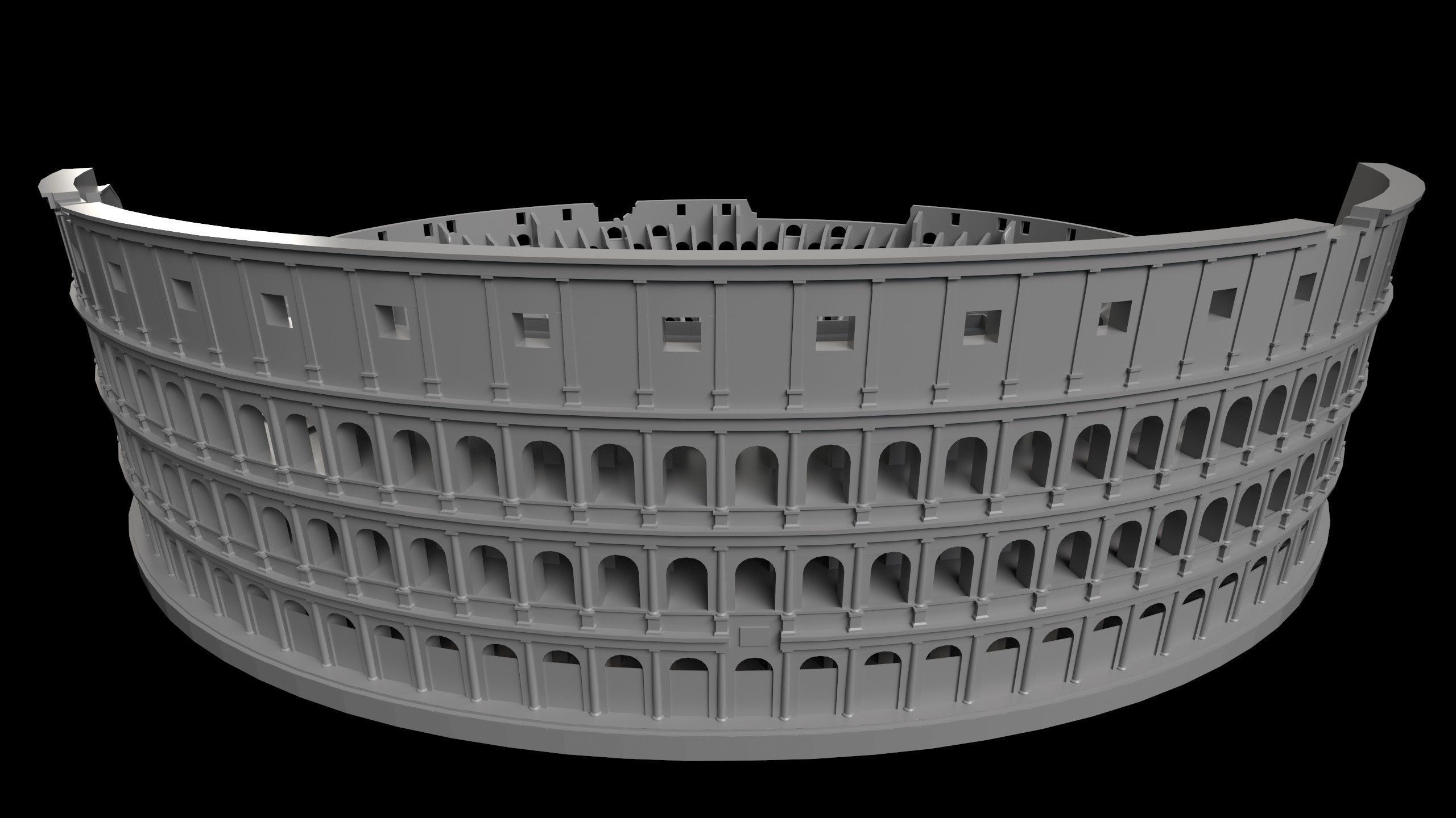 Colosseum Low-poly 3D model_5