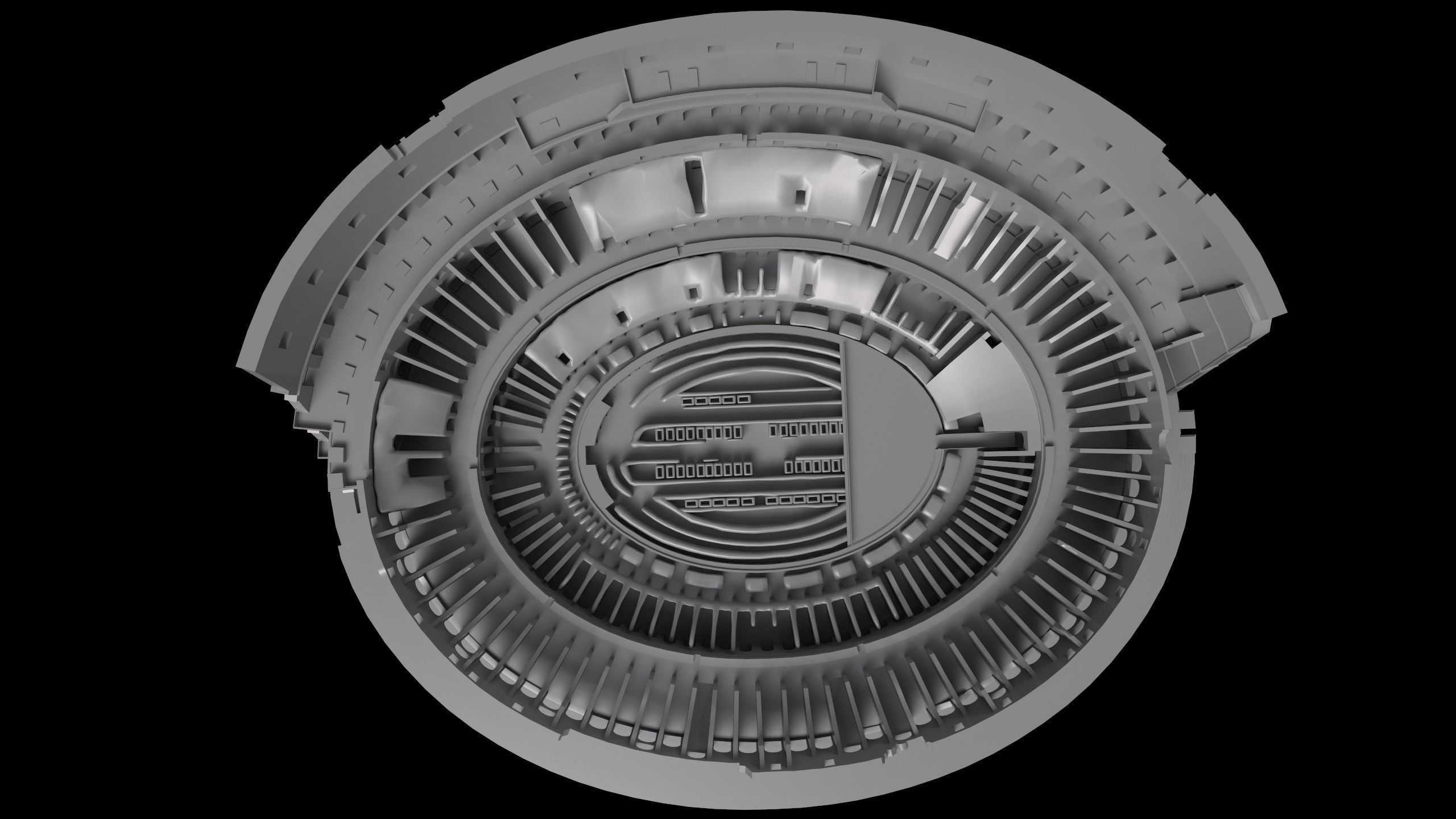 Colosseum Low-poly 3D model_8