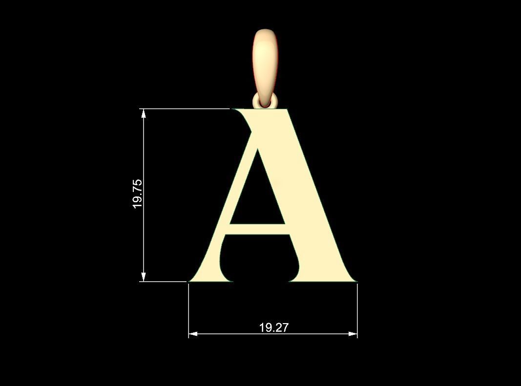 Initial Letters Pendant EVAGR5ANDE A 3D print model_5