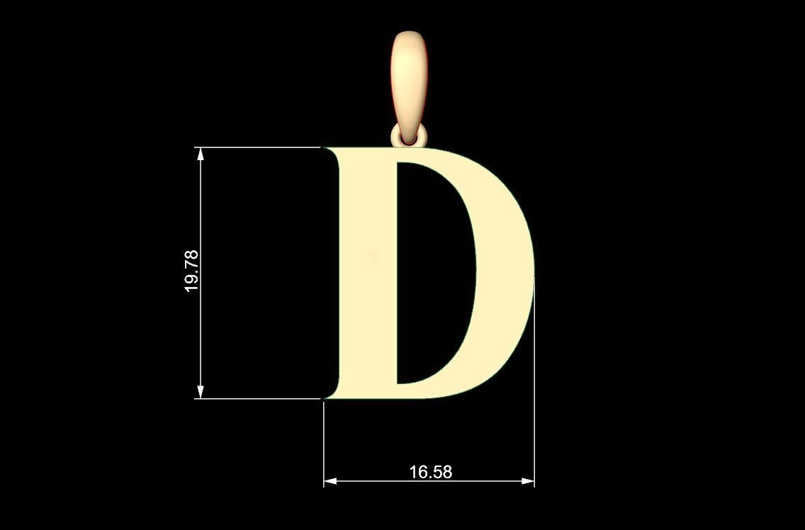 Initial Letters Pendant EVAGR5ANDE D 3D print model_5