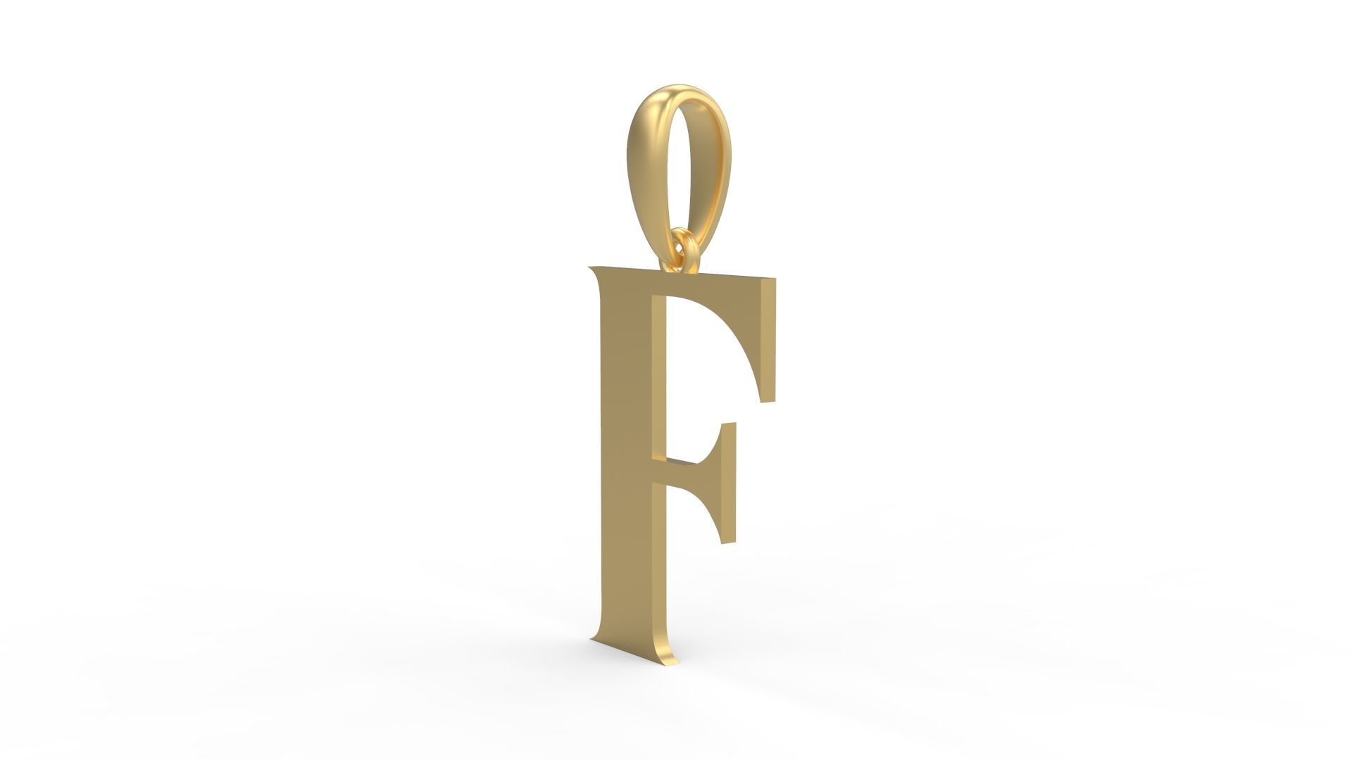Initial Letters Pendant EVAGR5ANDE F 3D print model_1